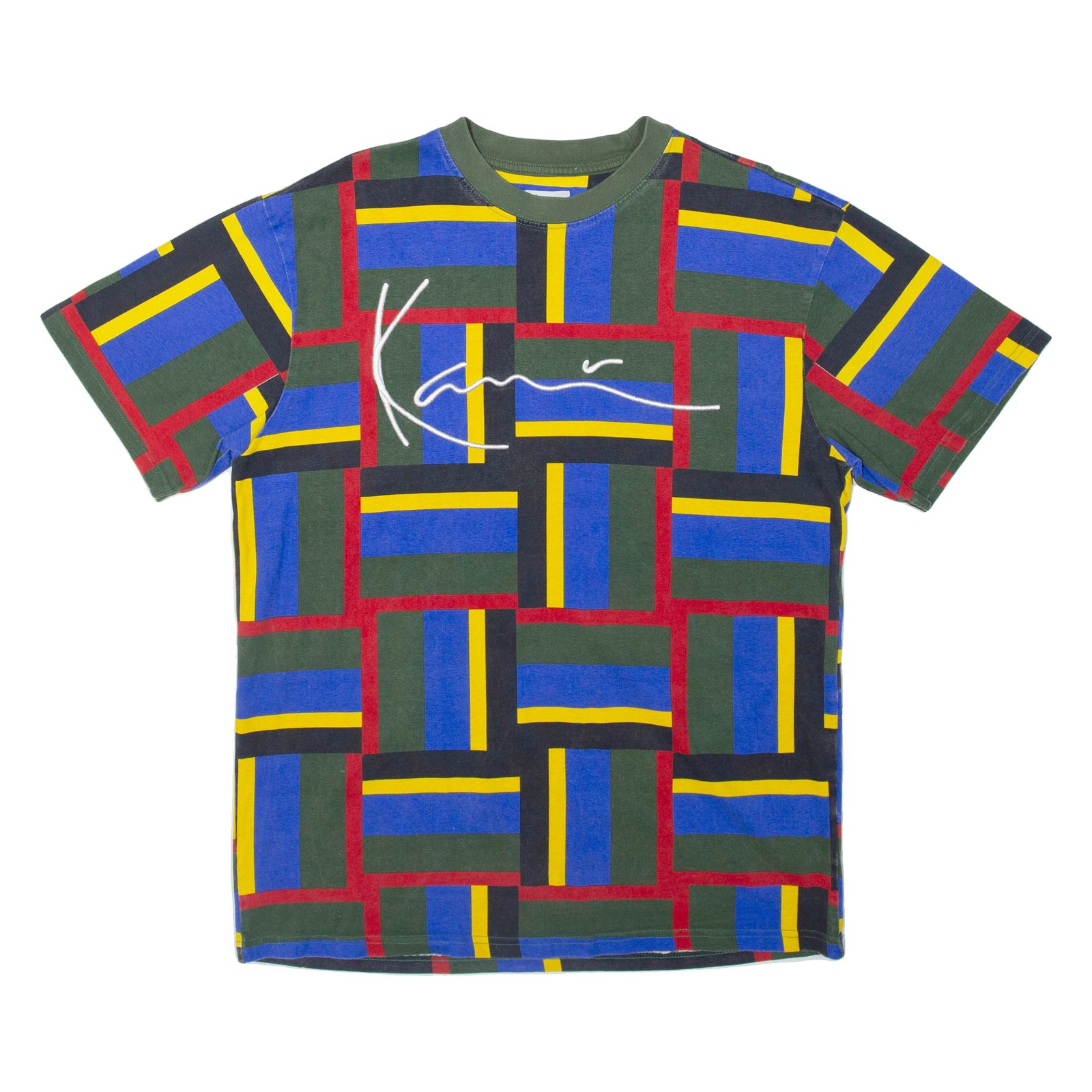 KARL KANI Geometric Mens T-Shirt Green S Refurbished - N/A refurbished available on Cerqular