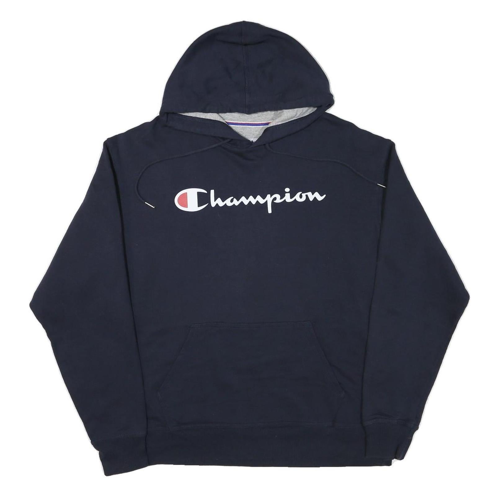 Buy CHAMPION Mens Navy Blue Hoodie L Cotton Blend Pullover Casual Sportswear Refurbished - $33.79 CHAMPION Mens Navy Blue Hoodie L Cotton Blend Pullover Casual Sportswear Refurbished - N/A refurbished available on Cerqular