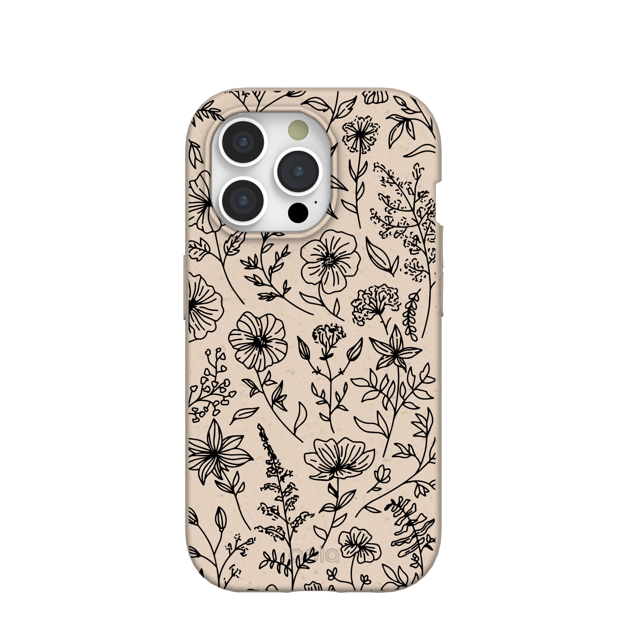 Seashell Wild Flower iPhone 15 Pro Case Refurbished - Pela Case refurbished available on Cerqular