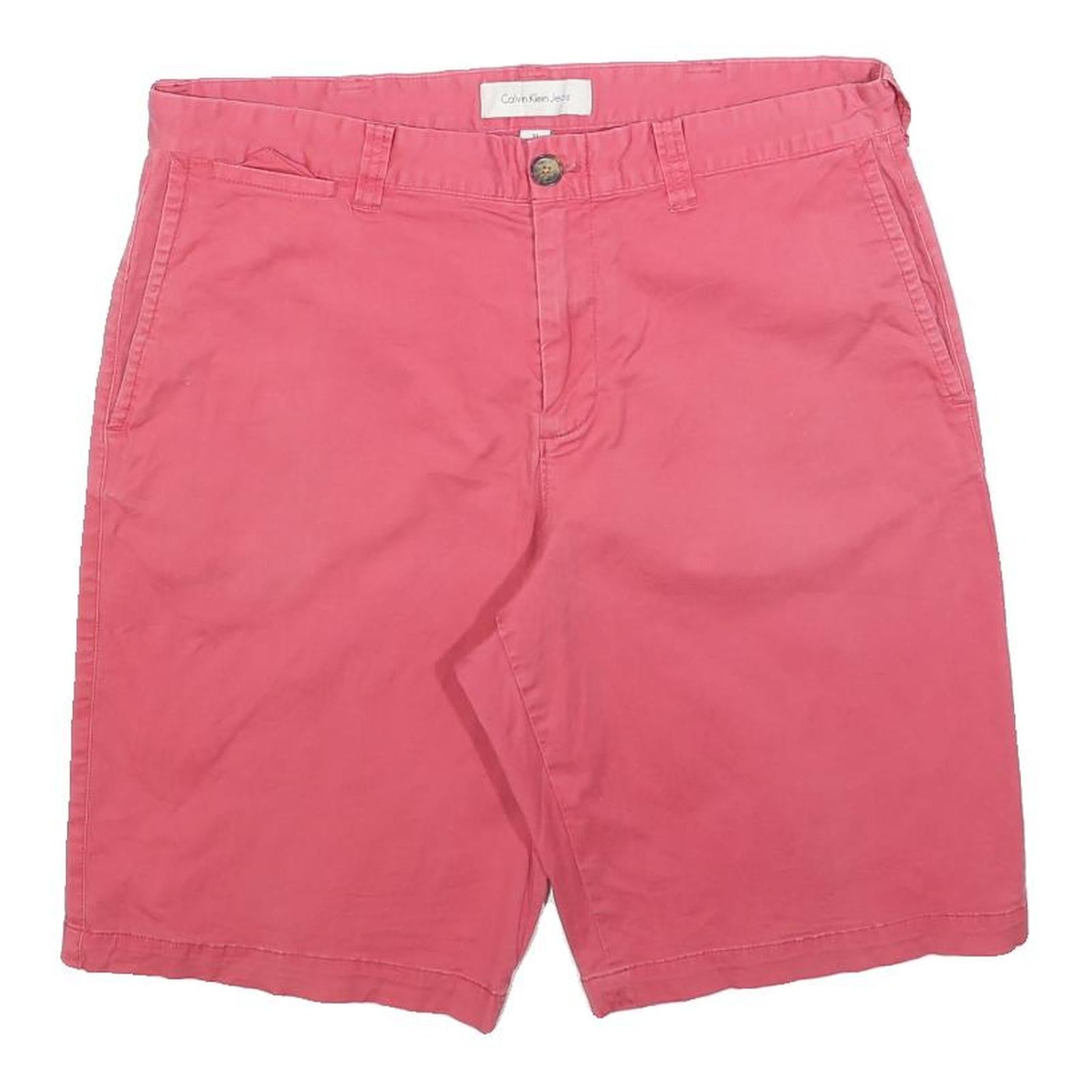 CALVIN KLEIN JEANS Mens Shorts Red Casual Plain M W31 Comfortable Fit Refurbished - N/A refurbished available on Cerqular