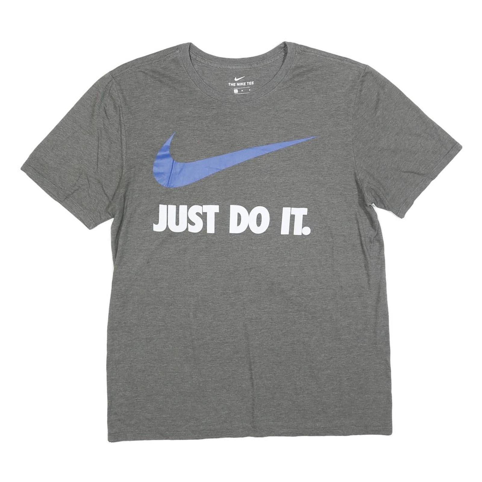 Buy NIKE Mens Grey Blue Just Do It Graphic T-Shirt M Short Sleeve Crew Neck Casual Refurbished - $19.49 NIKE Mens Grey Blue Just Do It Graphic T-Shirt M Short Sleeve Crew Neck Casual Refurbished - N/A refurbished available on Cerqular