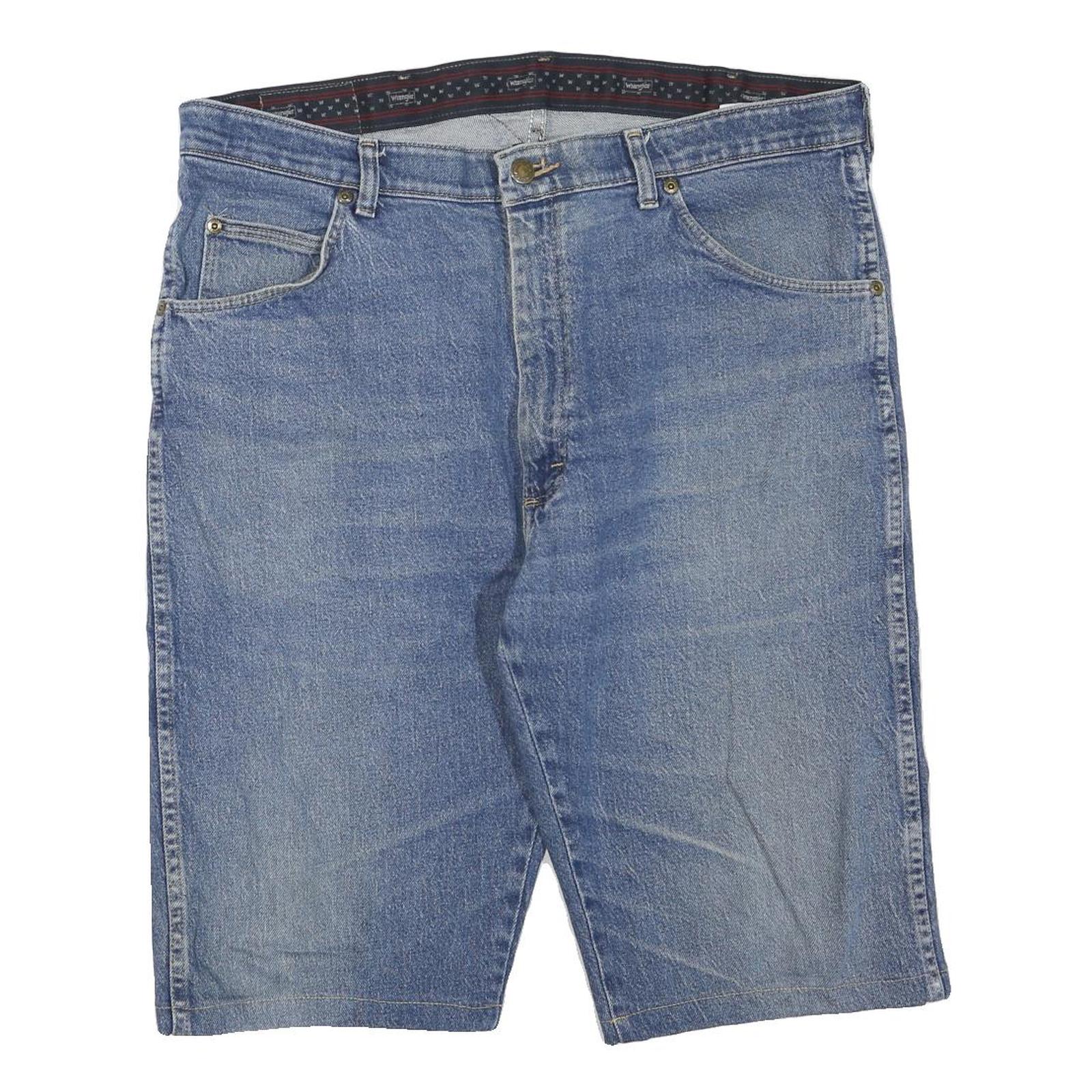 WRANGLER Mens Denim Blue Casual Shorts XL W38 Classic Cotton Blend Refurbished - N/A refurbished available on Cerqular