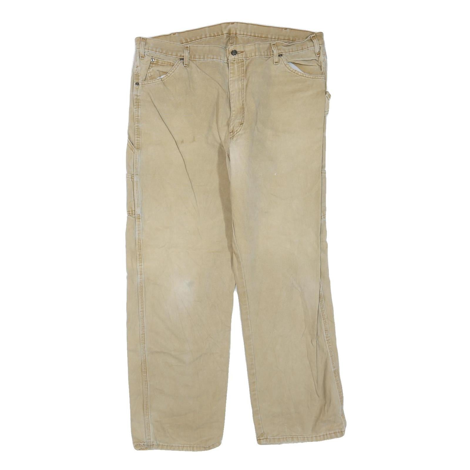 DICKIES Mens Jeans Beige Regular Straight Denim W40 L30 Workwear Zip Closure Refurbished - N/A refurbished available on Cerqular