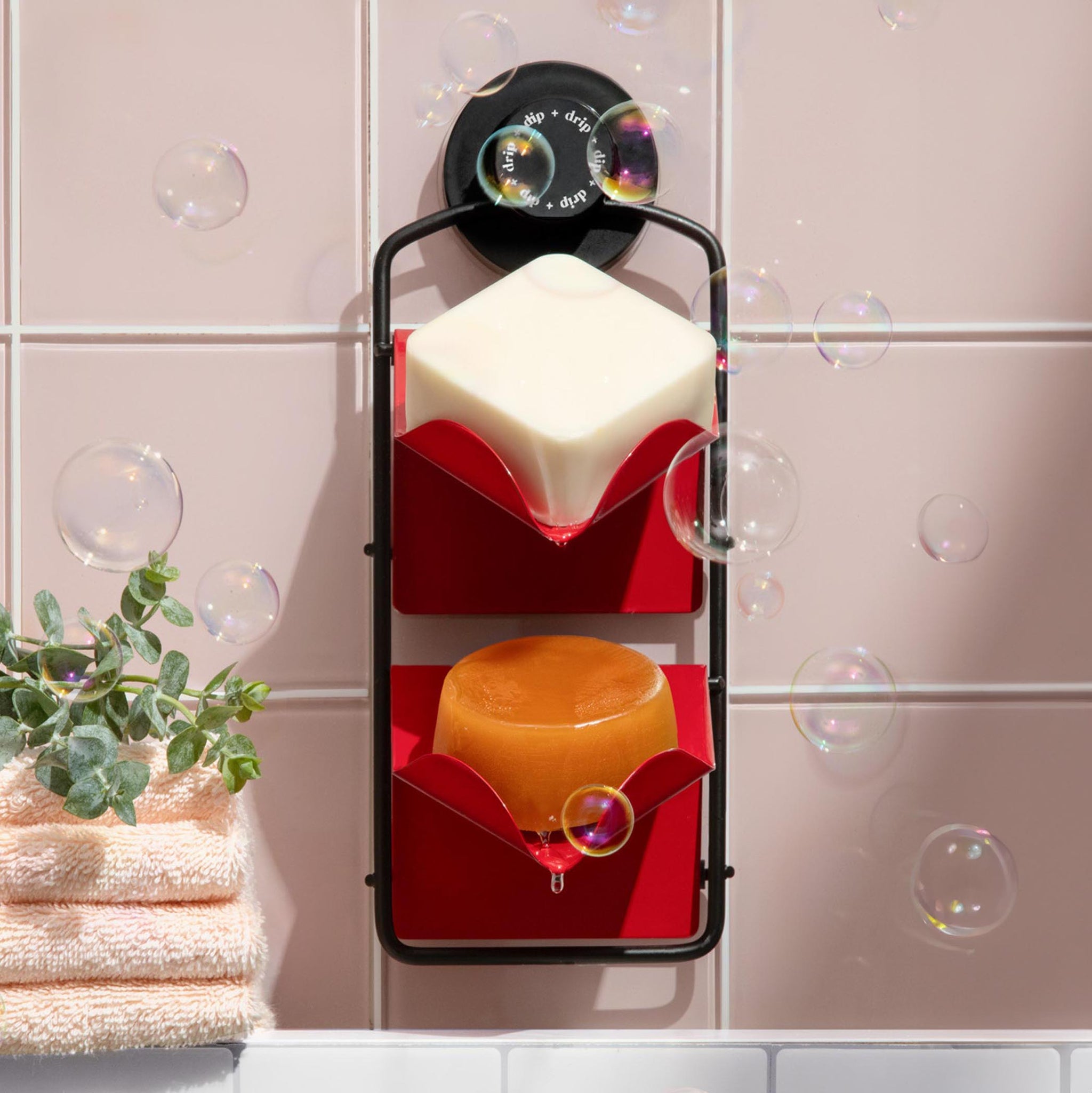 Shower Rack with Red and Red Stands Refurbished - Dip Sustainable Hair Care refurbished available on Cerqular