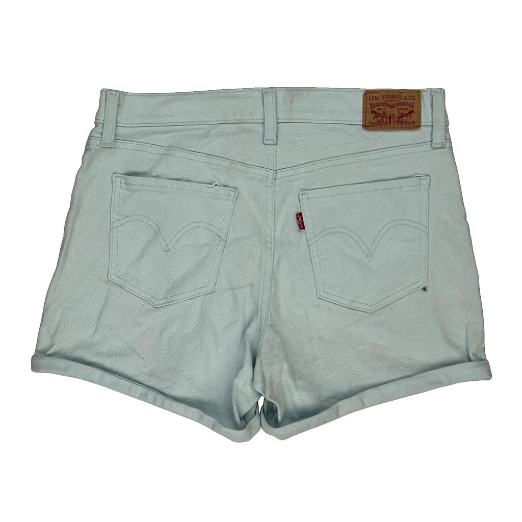 Levis Denim Shorts - 29W UK 8 Blue Cotton Refurbished - Thrifted (note: this is a term often used to describe second- refurbished available on Cerqular