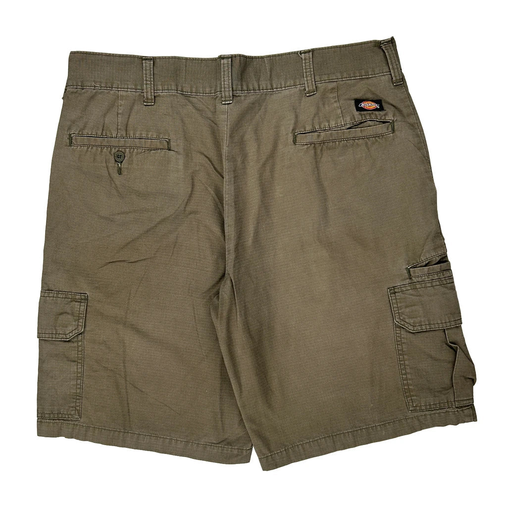 Dickies Cargo Shorts - 36W 9L Brown Cotton Refurbished - Thrifted (note: this is a term often used to describe second- refurbished available on Cerqular