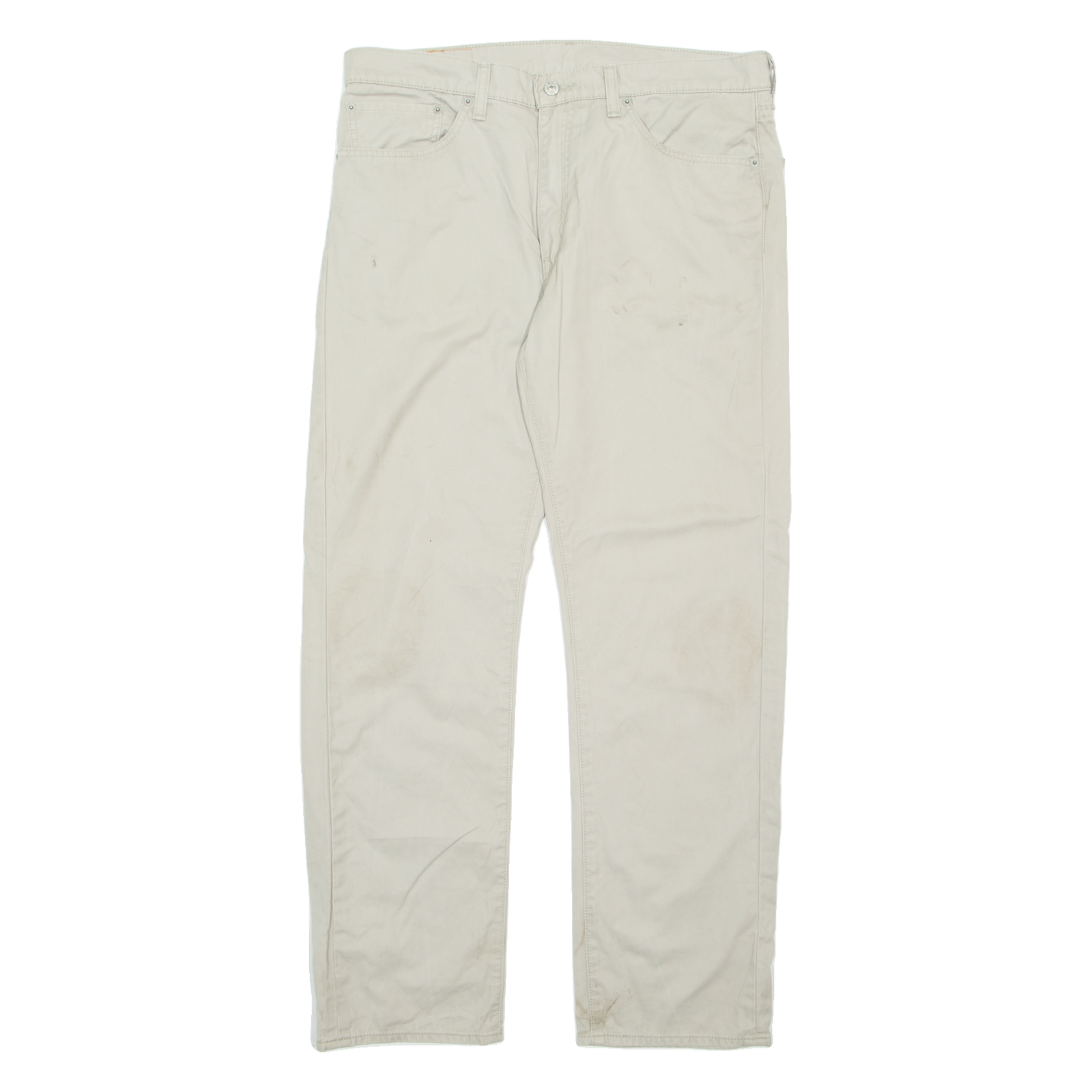 LEVI'S Mens Trousers Grey Regular Straight W36 L32 Refurbished - N/A refurbished available on Cerqular