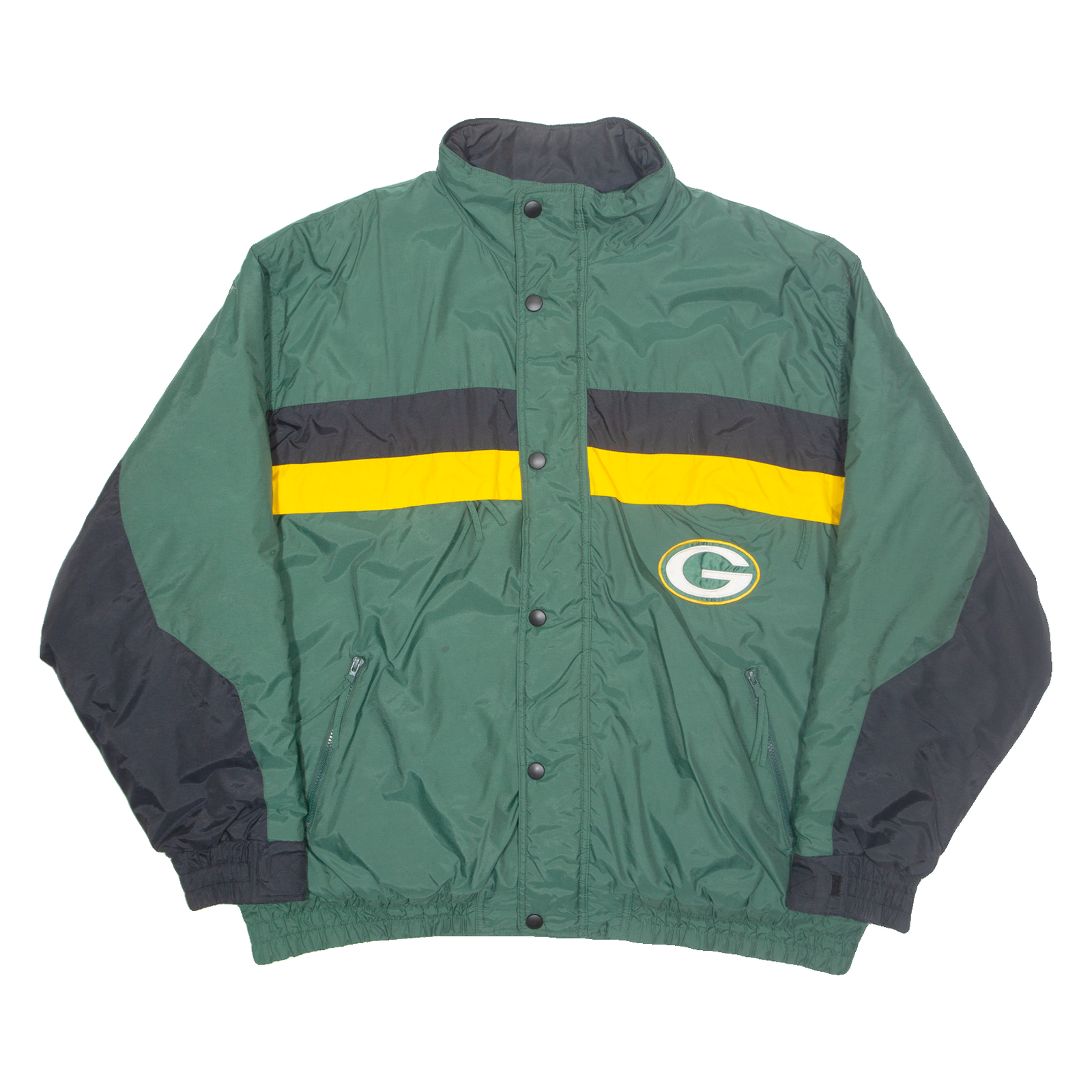 NFL Green Bay Packers Mens Varsity Coat Green Nylon USA 2XL Refurbished - N/A refurbished available on Cerqular