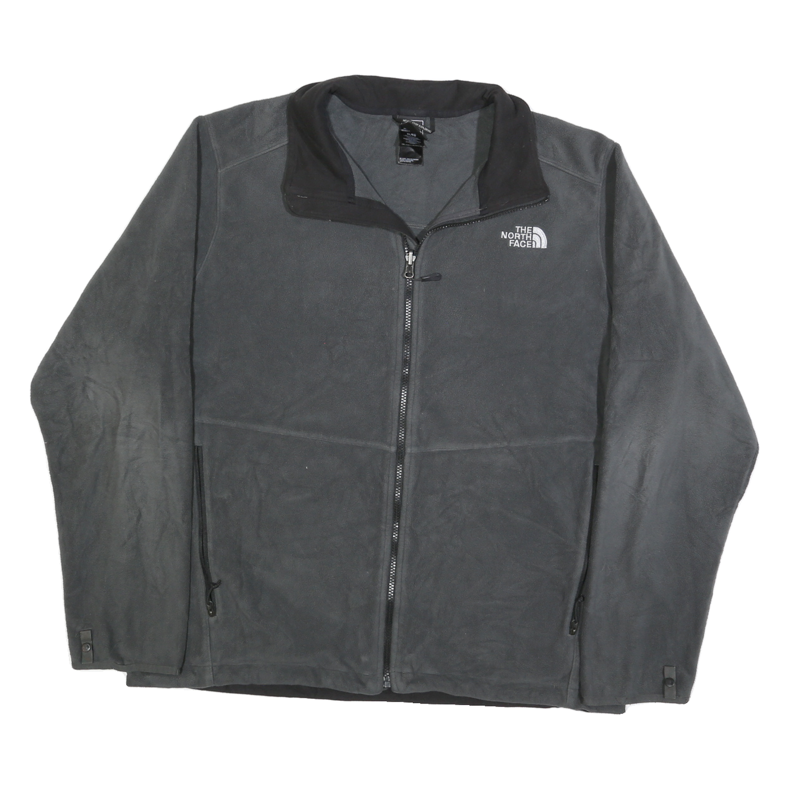 THE NORTH FACE Mens Black Outdoor Fleece Jacket XL Plain Zip Stand-Up Collar Refurbished - N/A refurbished available on Cerqular