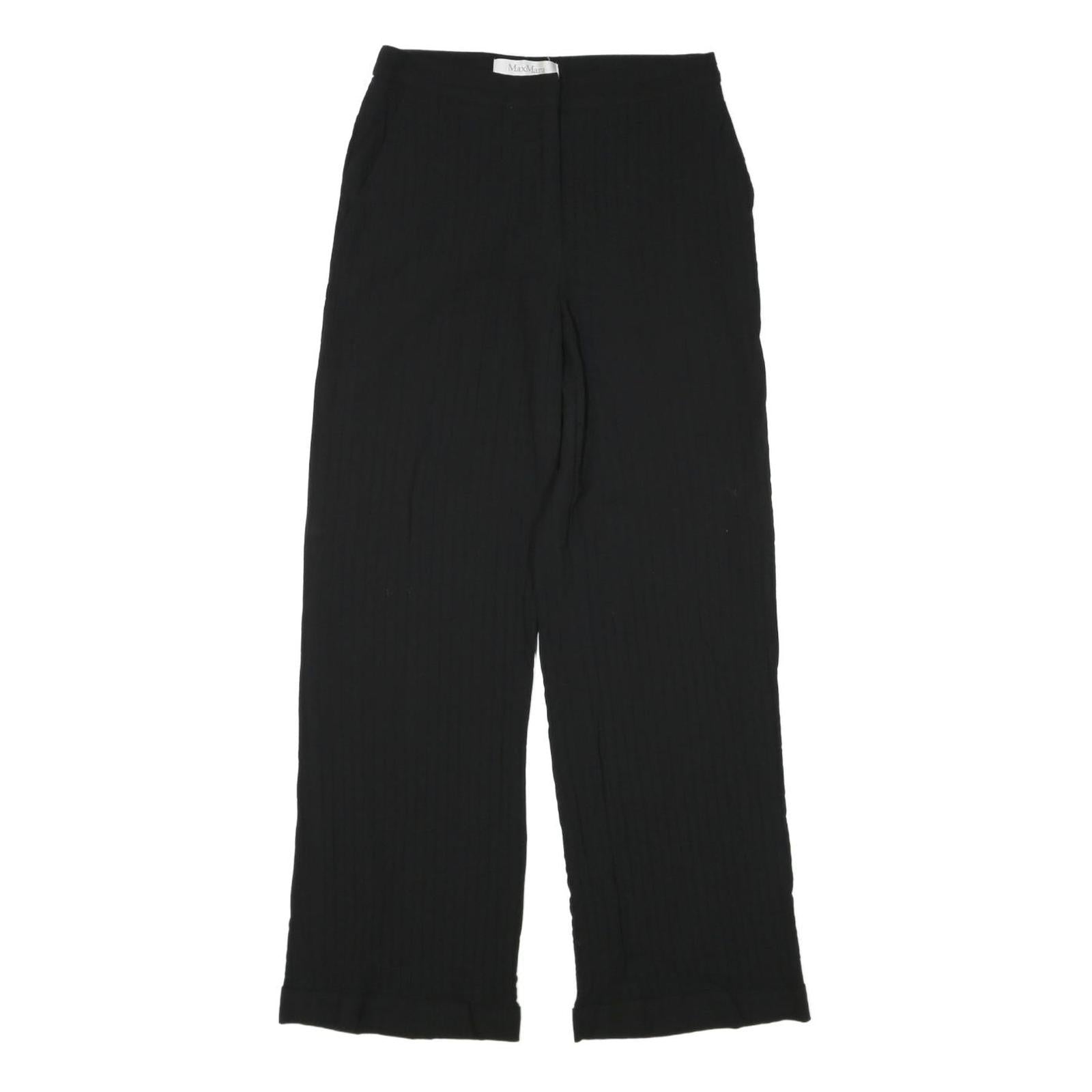 Buy MAX MARA Womens Cotton Blend Black Relaxed Wide-Leg Trousers W26 L28 Elegant Refurbished - $57.19 MAX MARA Womens Cotton Blend Black Relaxed Wide-Leg Trousers W26 L28 Elegant Refurbished - N/A refurbished available on Cerqular