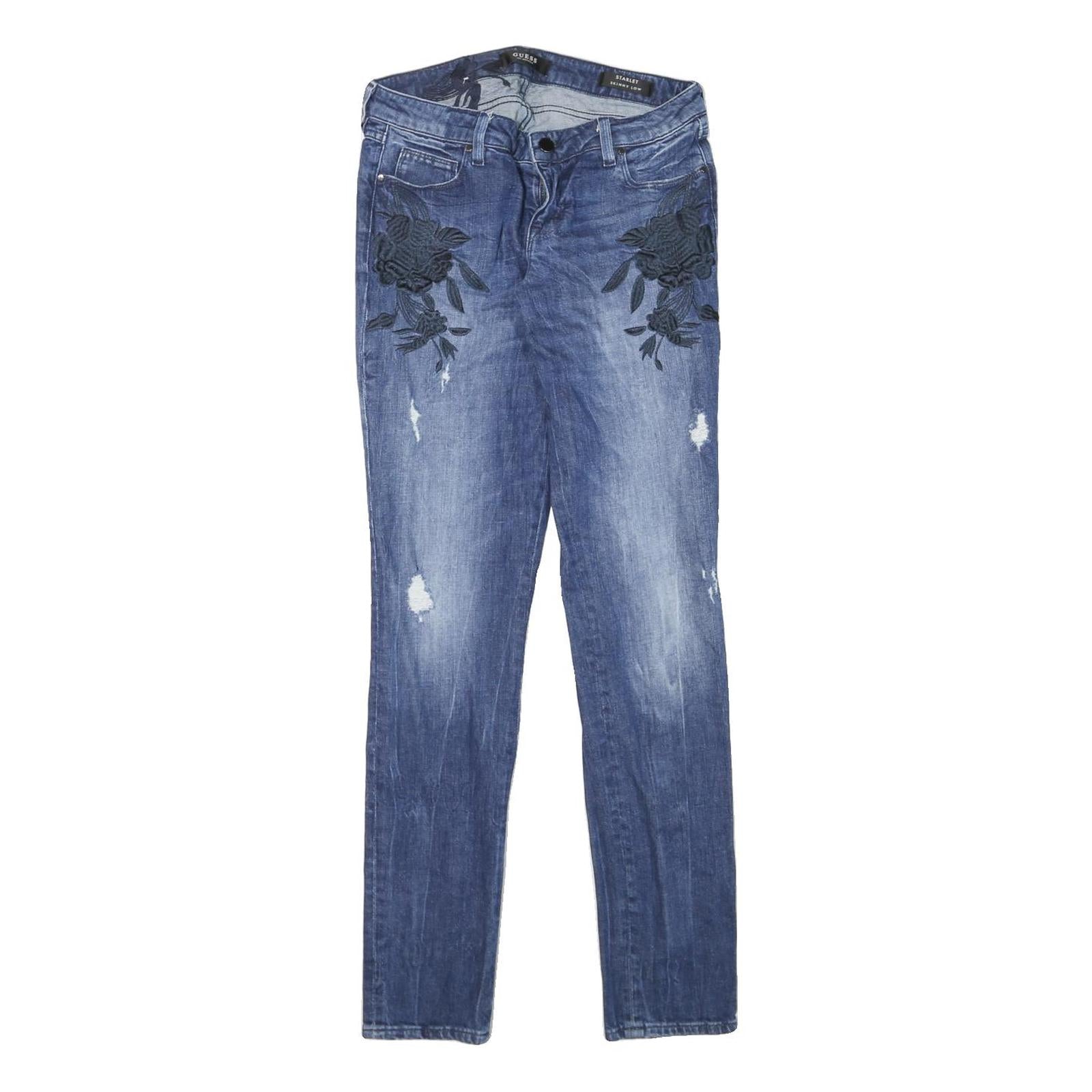Buy GUESS Womens Jeans Blue Slim Skinny Denim Medium W28 L31 Floral Embroidered Refurbished - $41.59 GUESS Womens Jeans Blue Slim Skinny Denim Medium W28 L31 Floral Embroidered Refurbished - N/A refurbished available on Cerqular