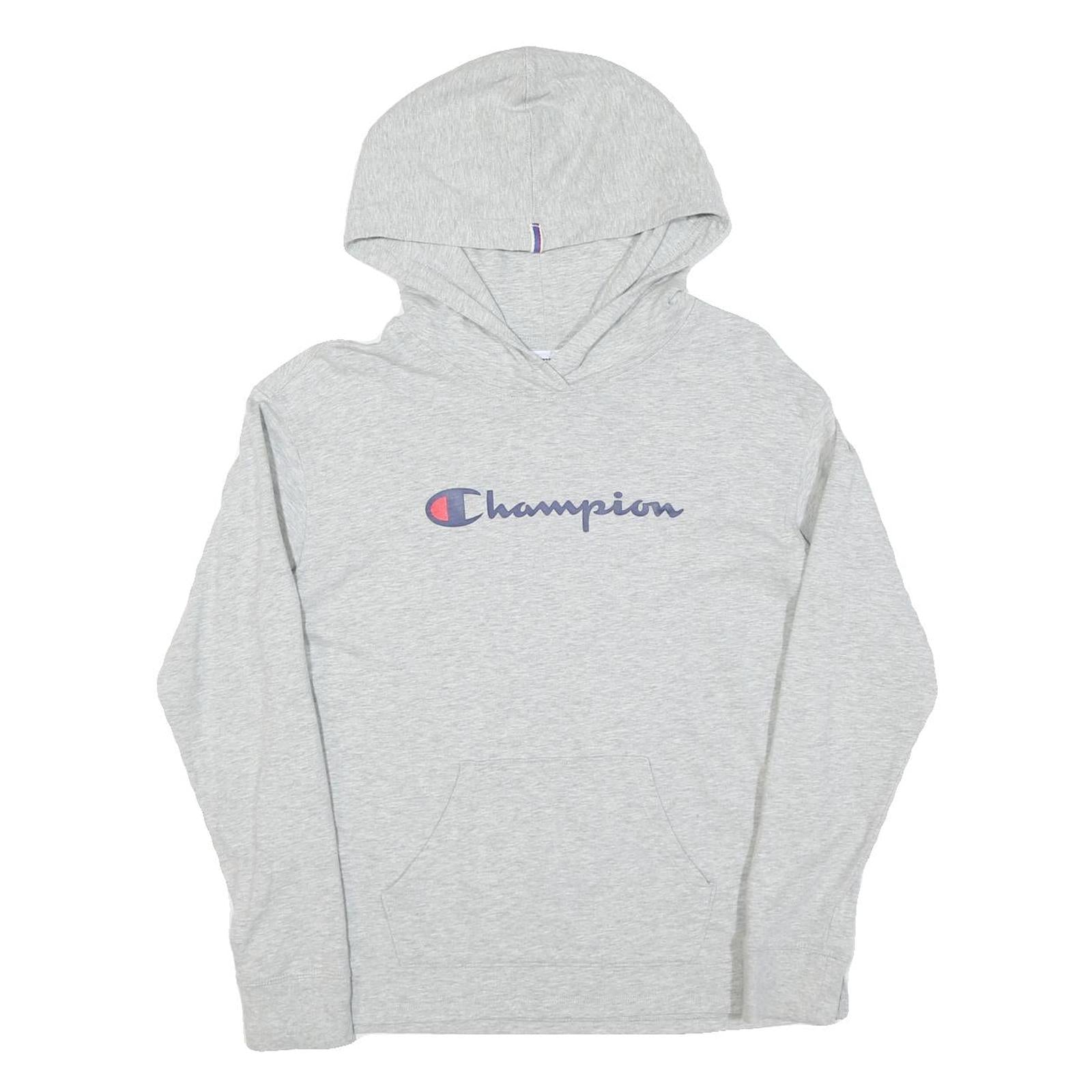 CHAMPION Mens Grey Pullover Hoodie S Classic Logo Cotton Casual Sweatshirt Refurbished - N/A refurbished available on Cerqular