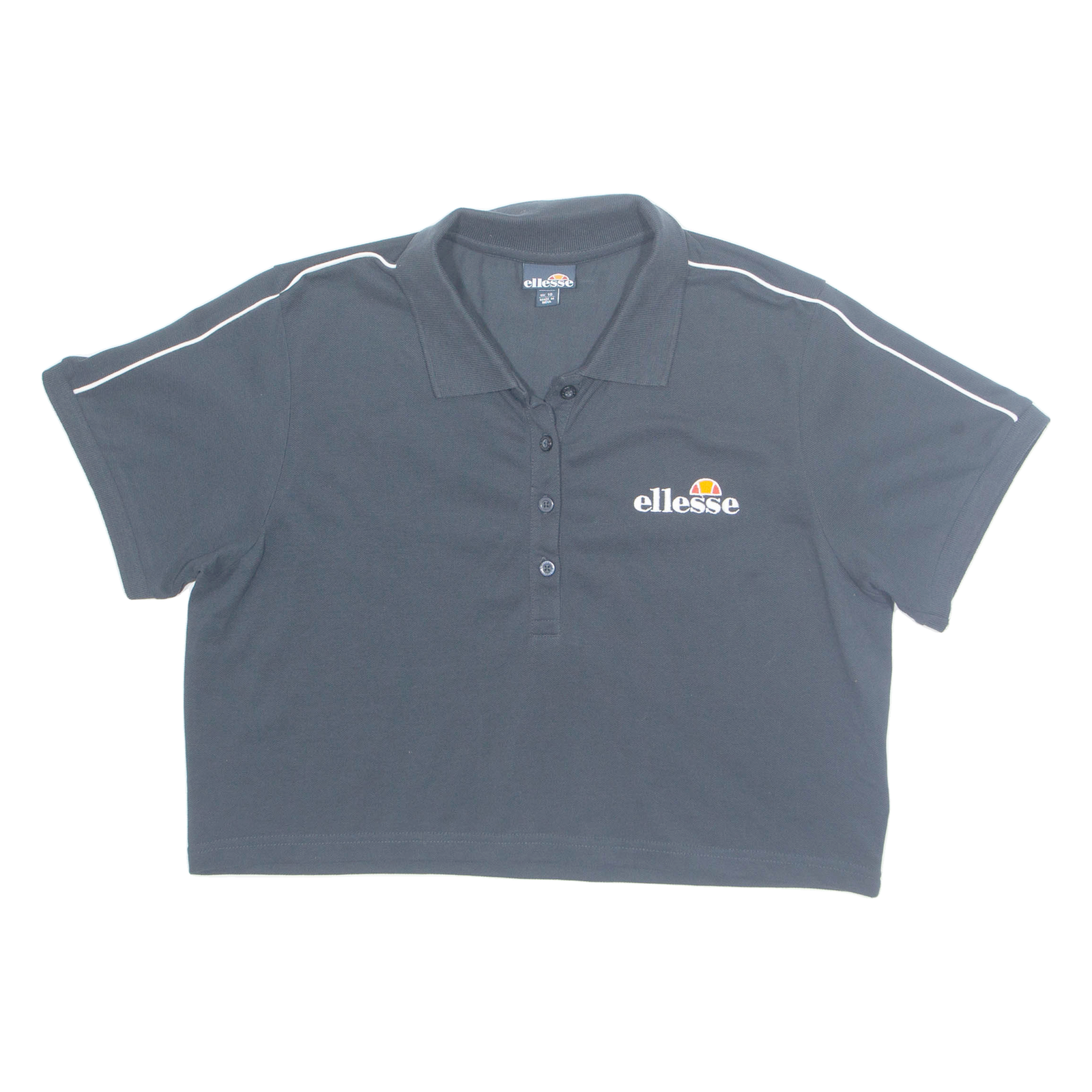ELLESSE Cropped Womens Polo Shirt Blue UK 18 Refurbished - N/A refurbished available on Cerqular