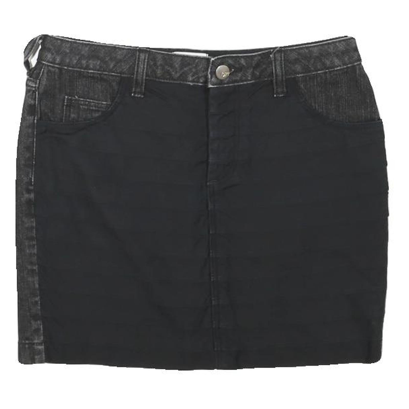 REISS Womens Black Denim Mini Cotton Blend Skirt UK 6 Stylish Casual Refurbished - N/A refurbished available on Cerqular