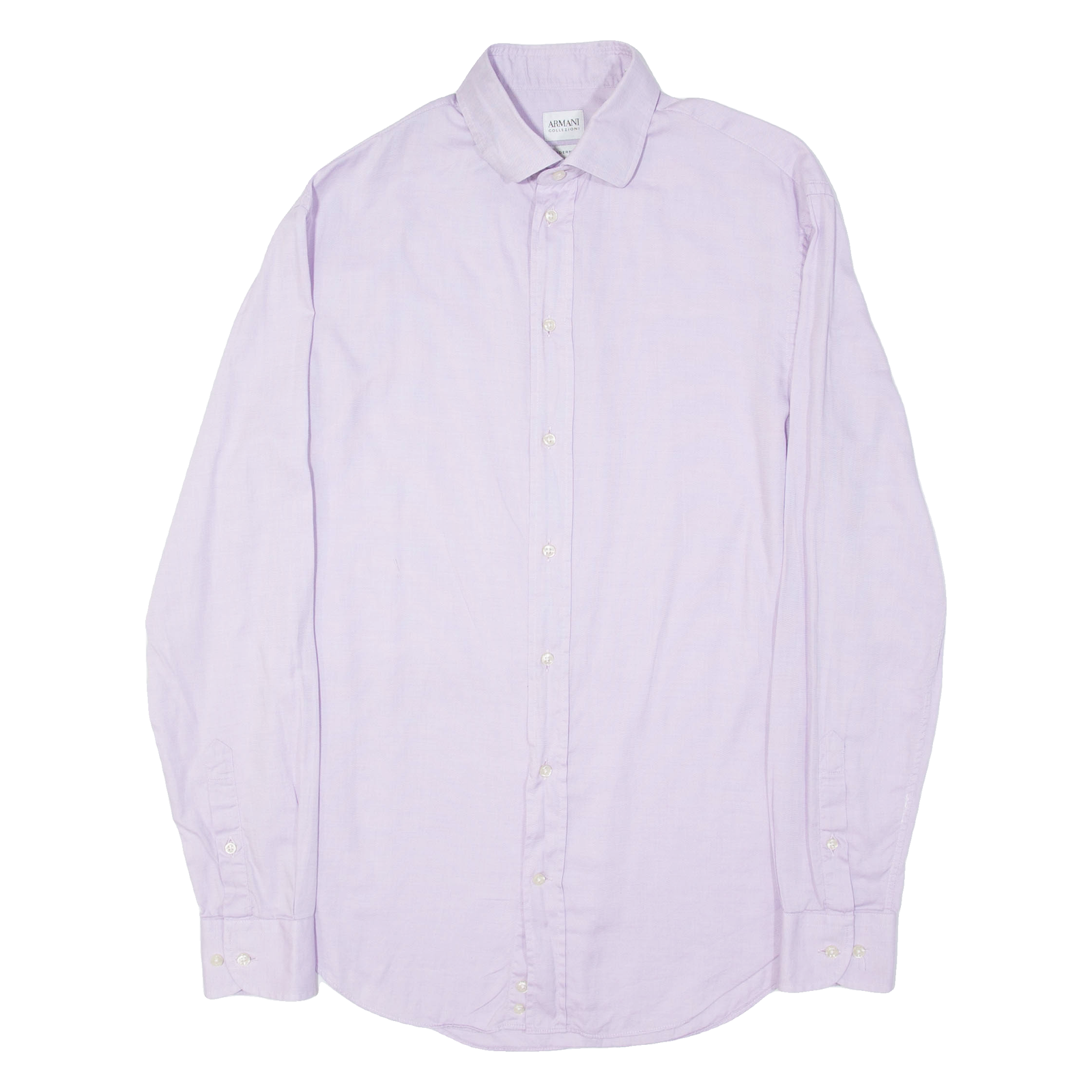ARMANI COLLEZIONI Mens Flannel Shirt Purple Long Sleeve M Refurbished - N/A refurbished available on Cerqular