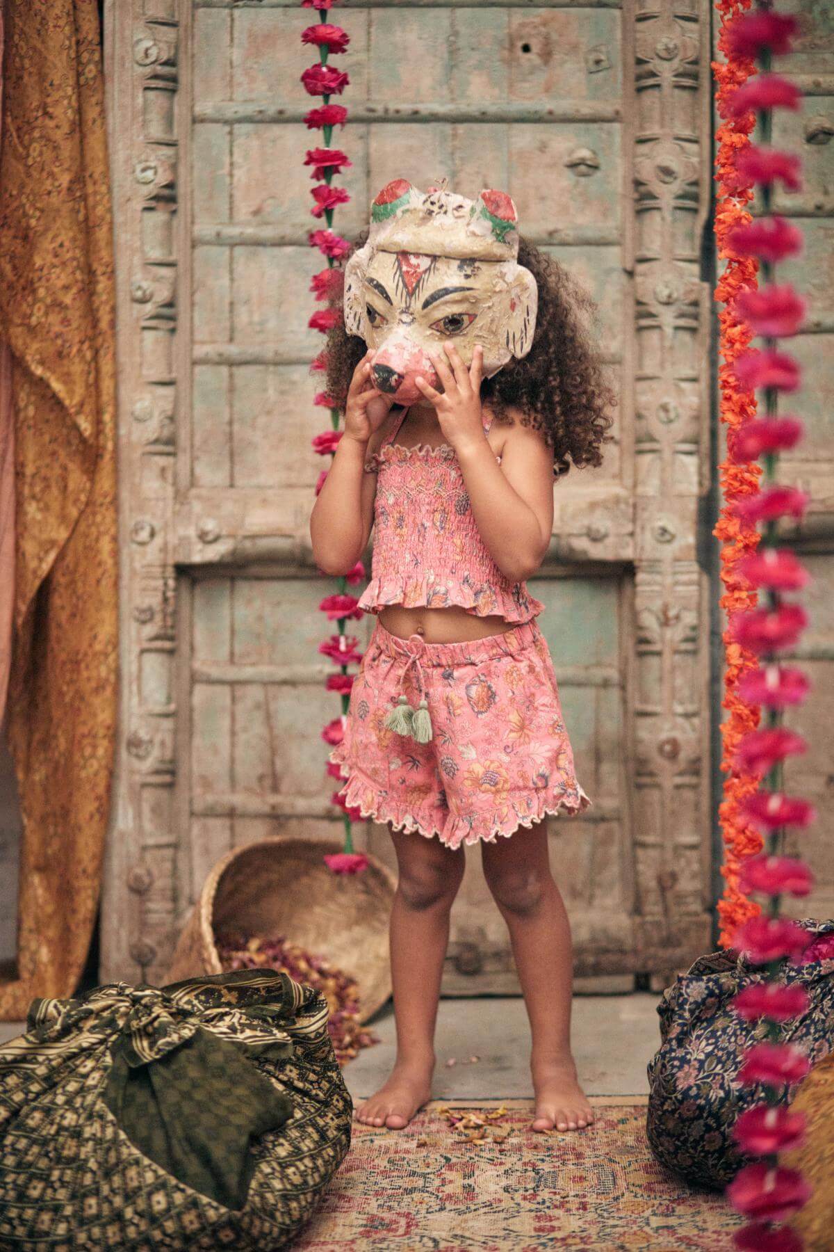 Pink girl's shorts - Bohemian Strawberry | Size: 3 years Refurbished - N/A (Note: This brand may not be well-known globally refurbished available on Cerqular