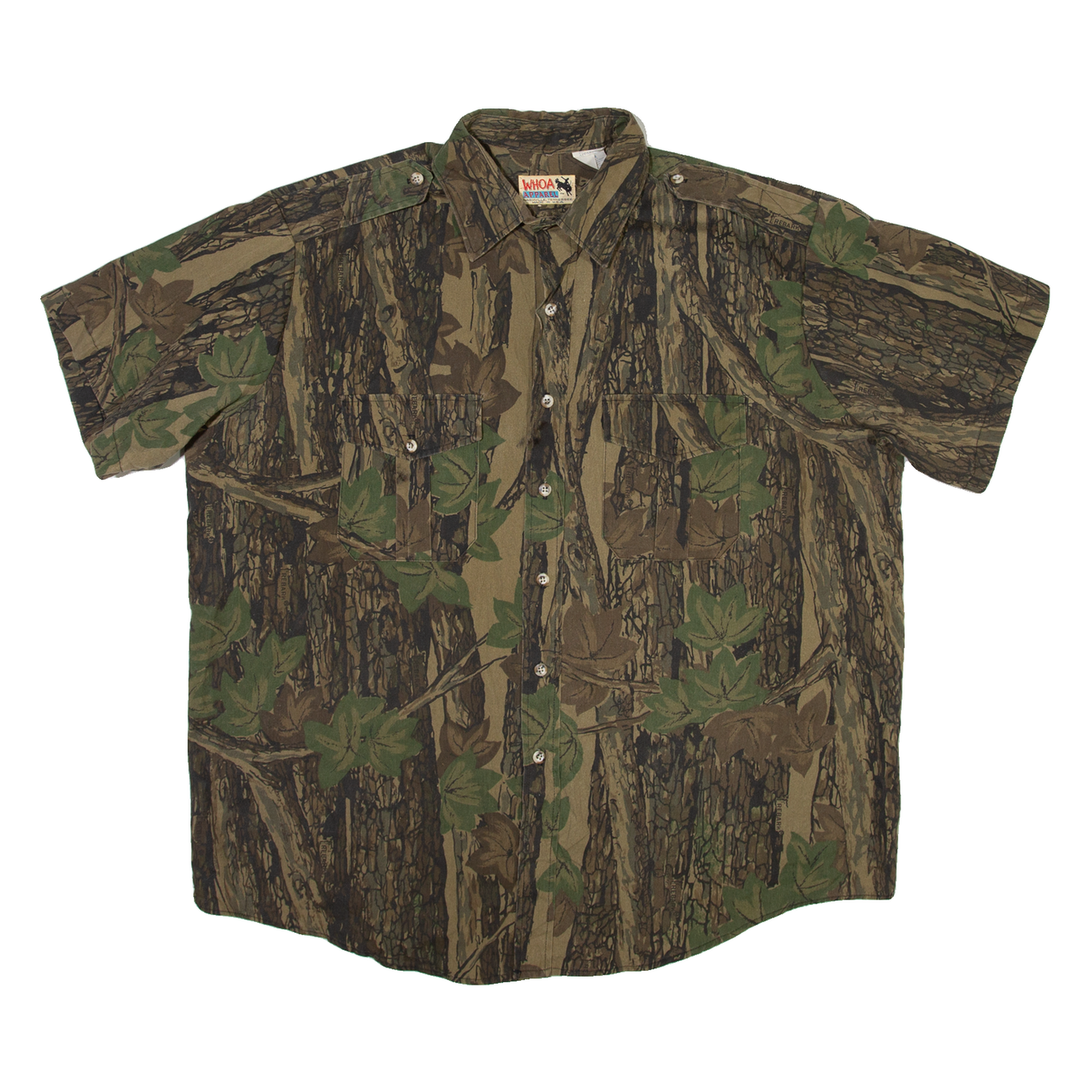 WHOA APPAREL Reabark Mens Shirt Brown Camouflage 2XL Refurbished - N/A refurbished available on Cerqular