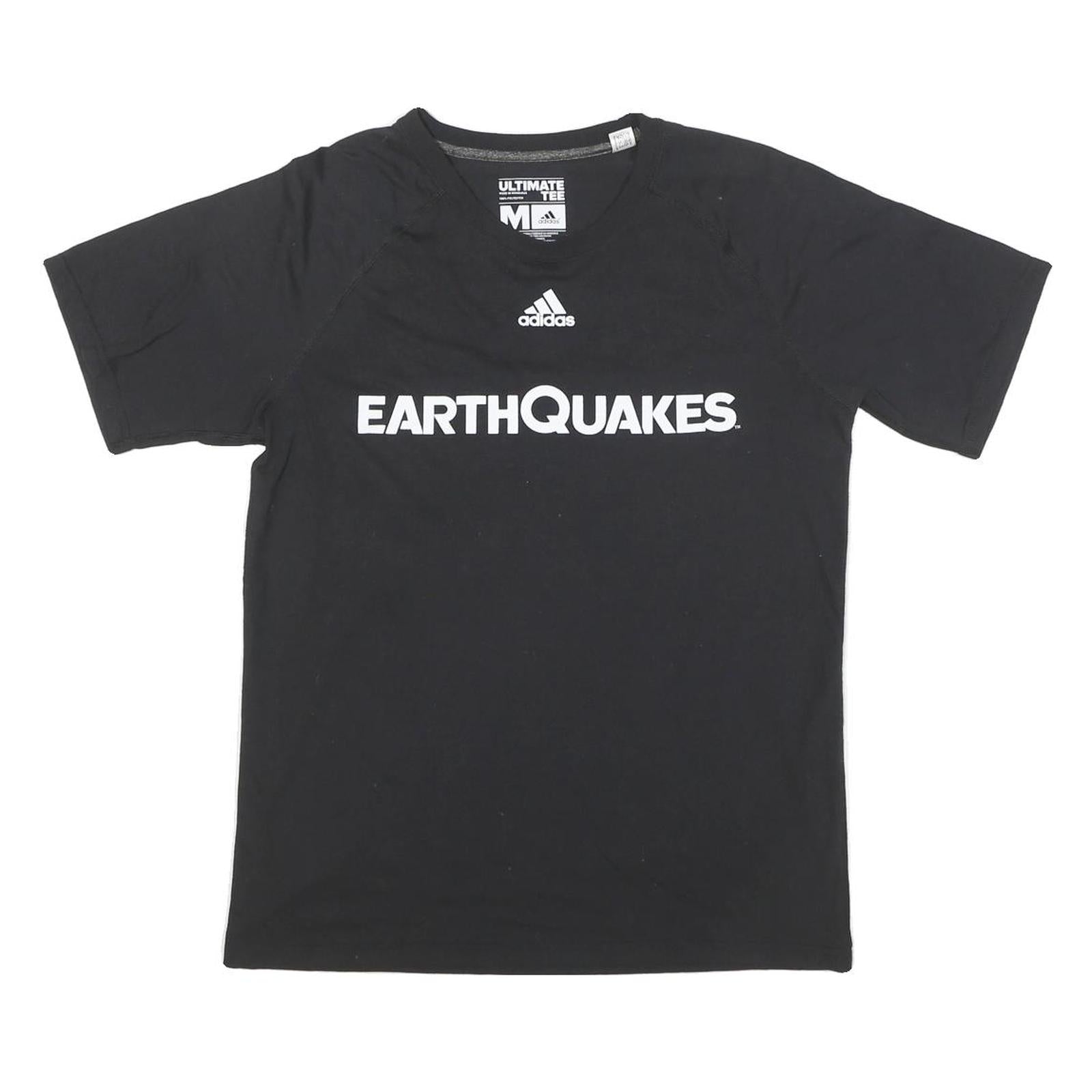 ADIDAS Mens Black Earthquakes Graphic T-Shirt M Short Sleeve Crew Neck Refurbished - N/A refurbished available on Cerqular