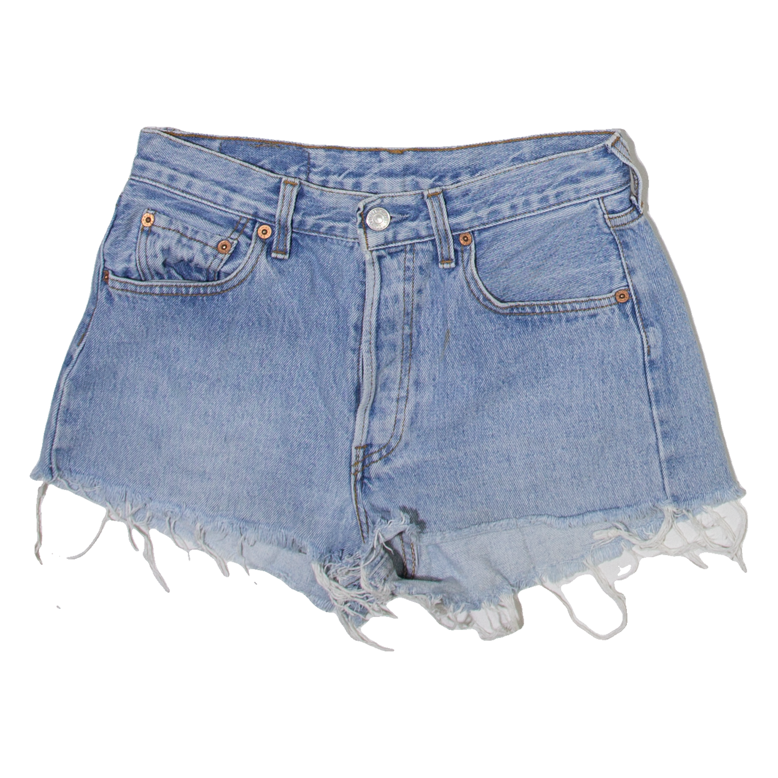 LEVI'S Womens Denim Shorts Blue XS W26 Refurbished - N/A refurbished available on Cerqular