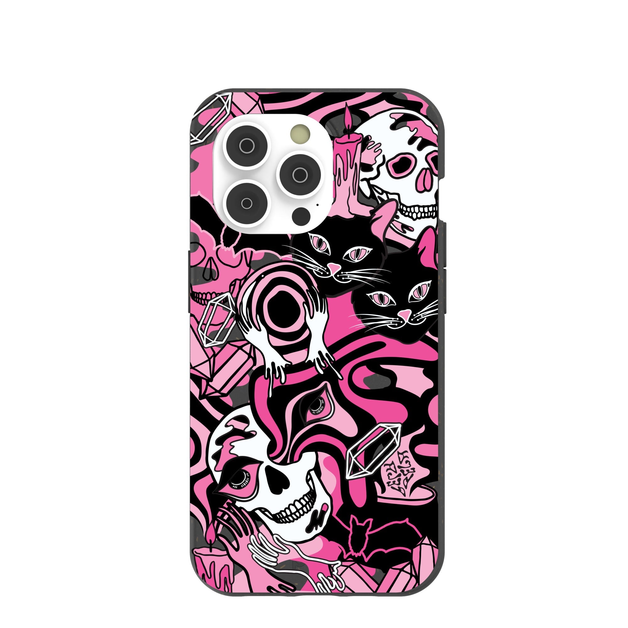 Black Spellbound Ghouls iPhone 14 Pro Case Refurbished - Pela Case refurbished available on Cerqular