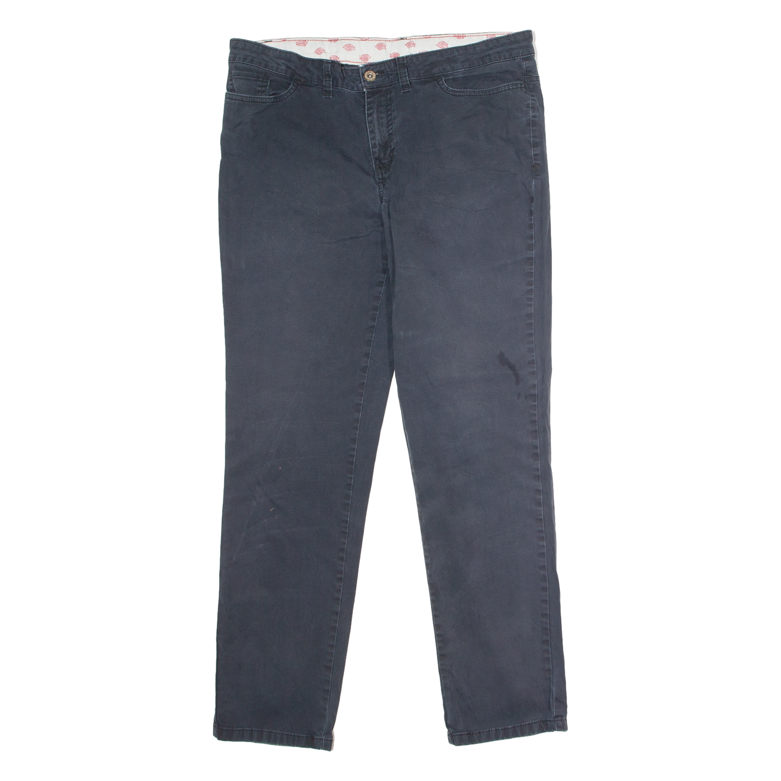 DICKIES Workwear Womens Twill Trousers Blue Regular Straight W34 L28 Refurbished - N/A refurbished available on Cerqular