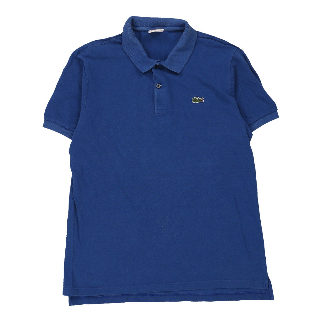 Lacoste Polo Shirt - Medium Blue Cotton Refurbished - Thrifted (note: this is a term often used to describe second- refurbished available on Cerqular