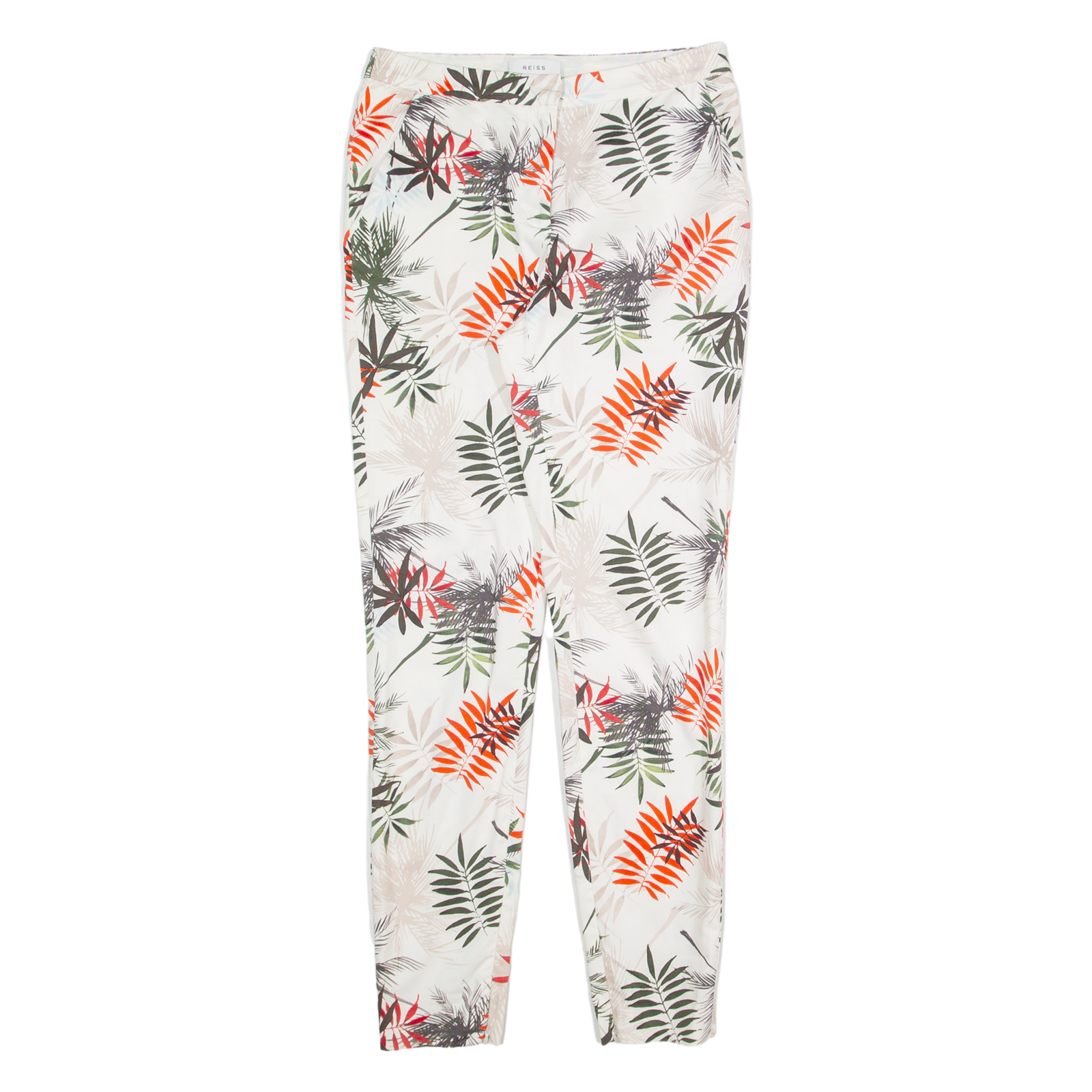 REISS Selena Floral Womens Trousers Beige Slim Skinny W26 L28 Refurbished - N/A refurbished available on Cerqular