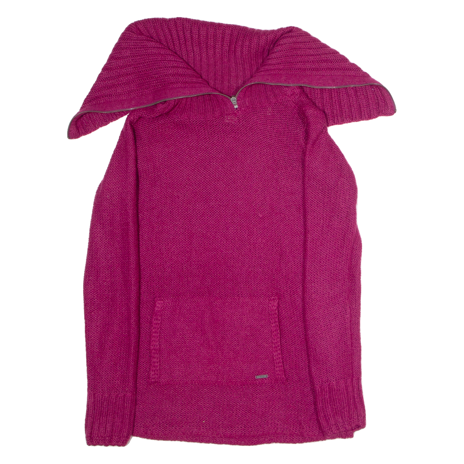 O'NEILL Womens Jumper Pink Roll Neck Chunky Knit M Refurbished - N/A refurbished available on Cerqular