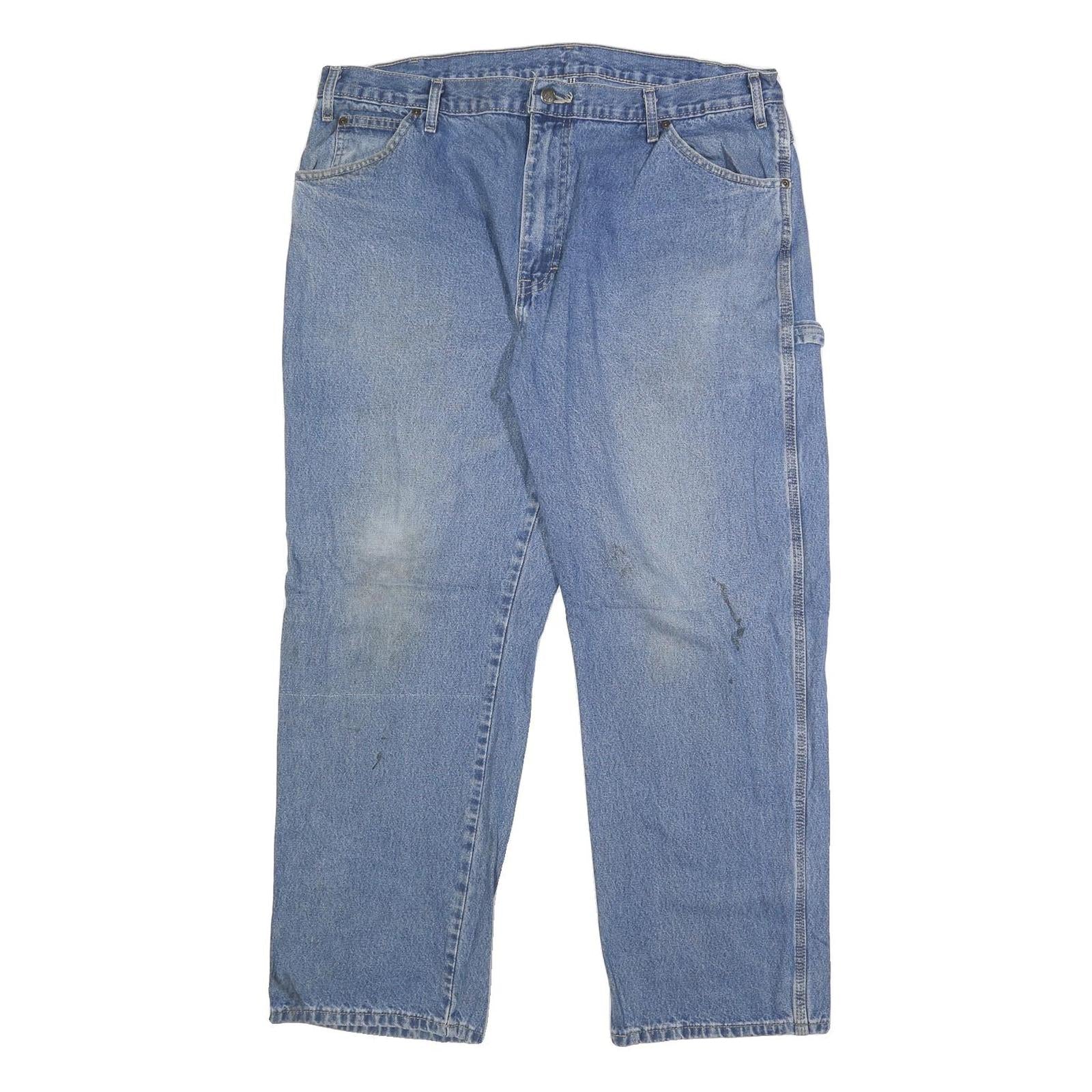 DICKIES Mens Relaxed Blue Denim Jeans W38 L30 Workwear Casual Zip Closure Refurbished - N/A refurbished available on Cerqular