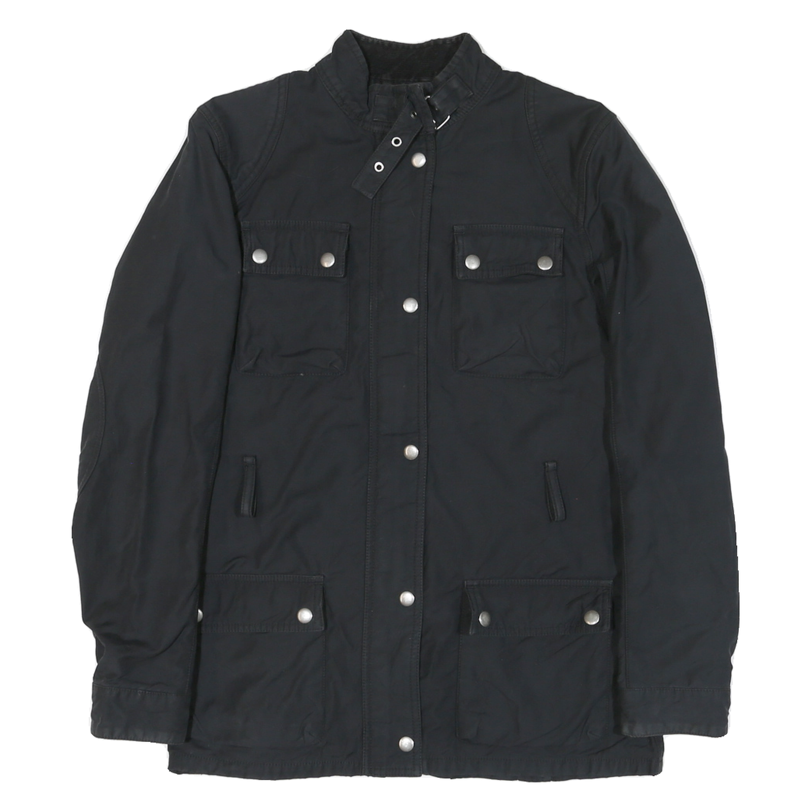 POLO RALPH LAUREN Womens Black Classic Cotton Blend Zip Jacket M Plain Pocketed Refurbished - N/A refurbished available on Cerqular