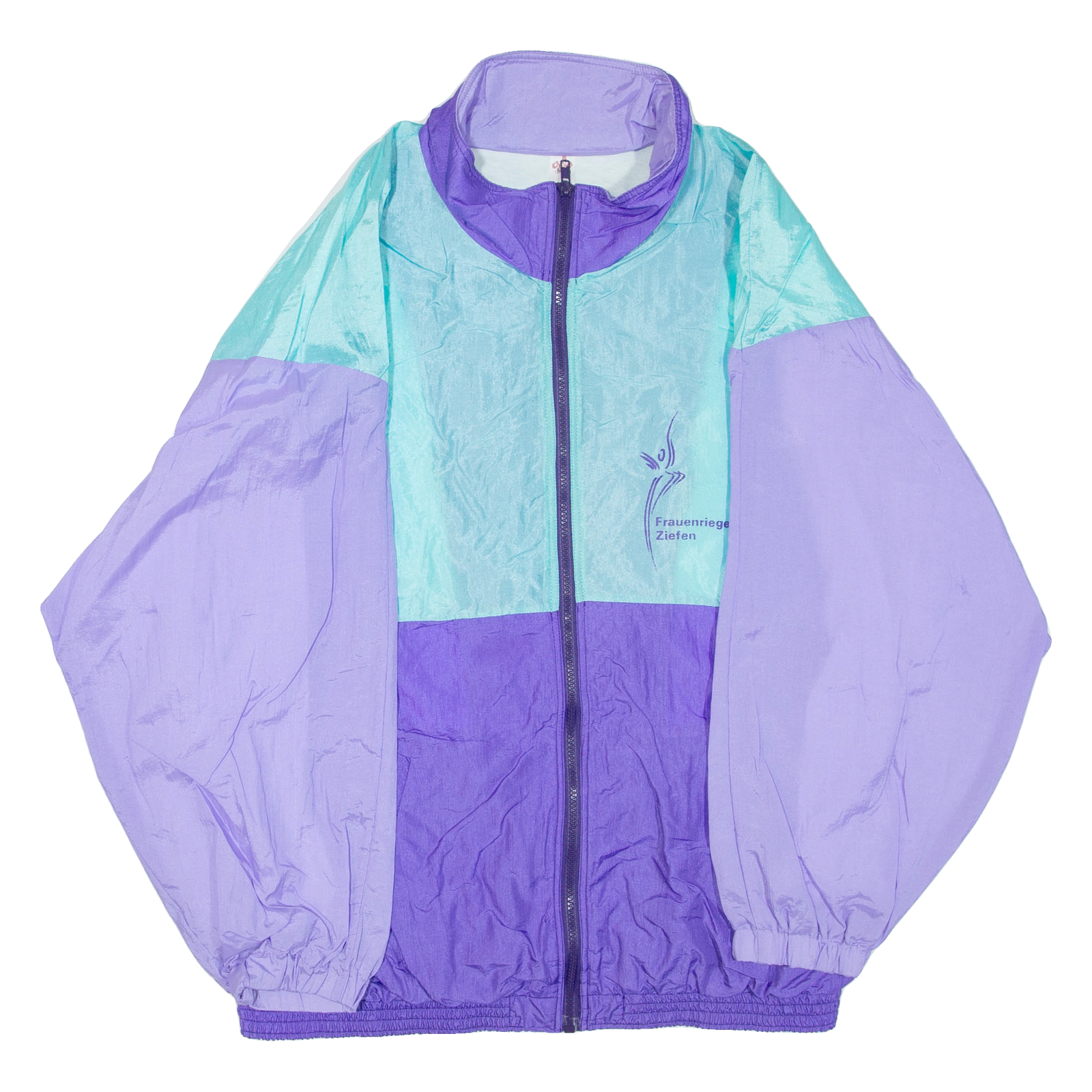 Womens Track Jacket Purple Colourblock L Refurbished - N/A refurbished available on Cerqular