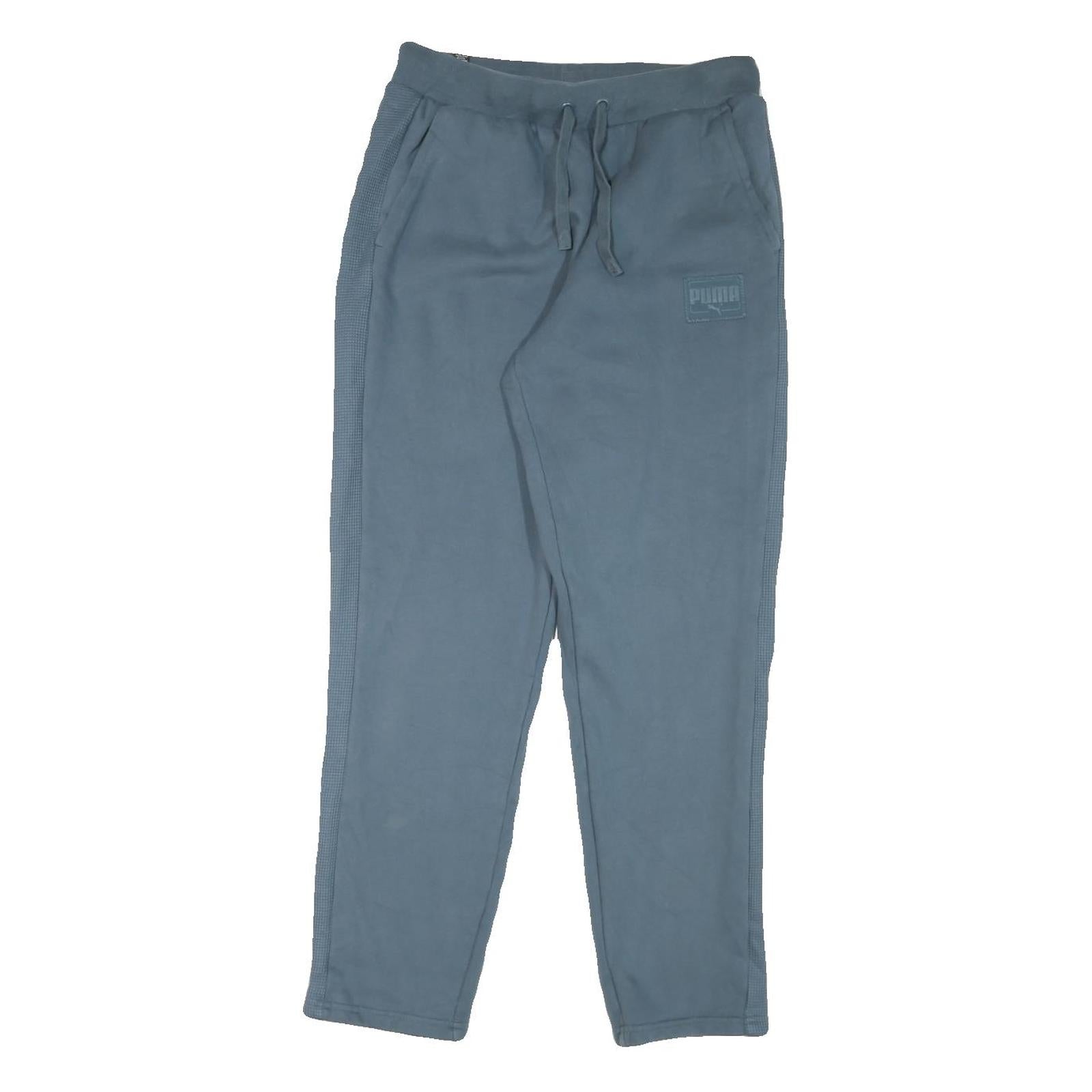 PUMA Mens Joggers Blue Cotton Blend Regular Tapered M W30 L30 Comfort Casual Refurbished - N/A refurbished available on Cerqular