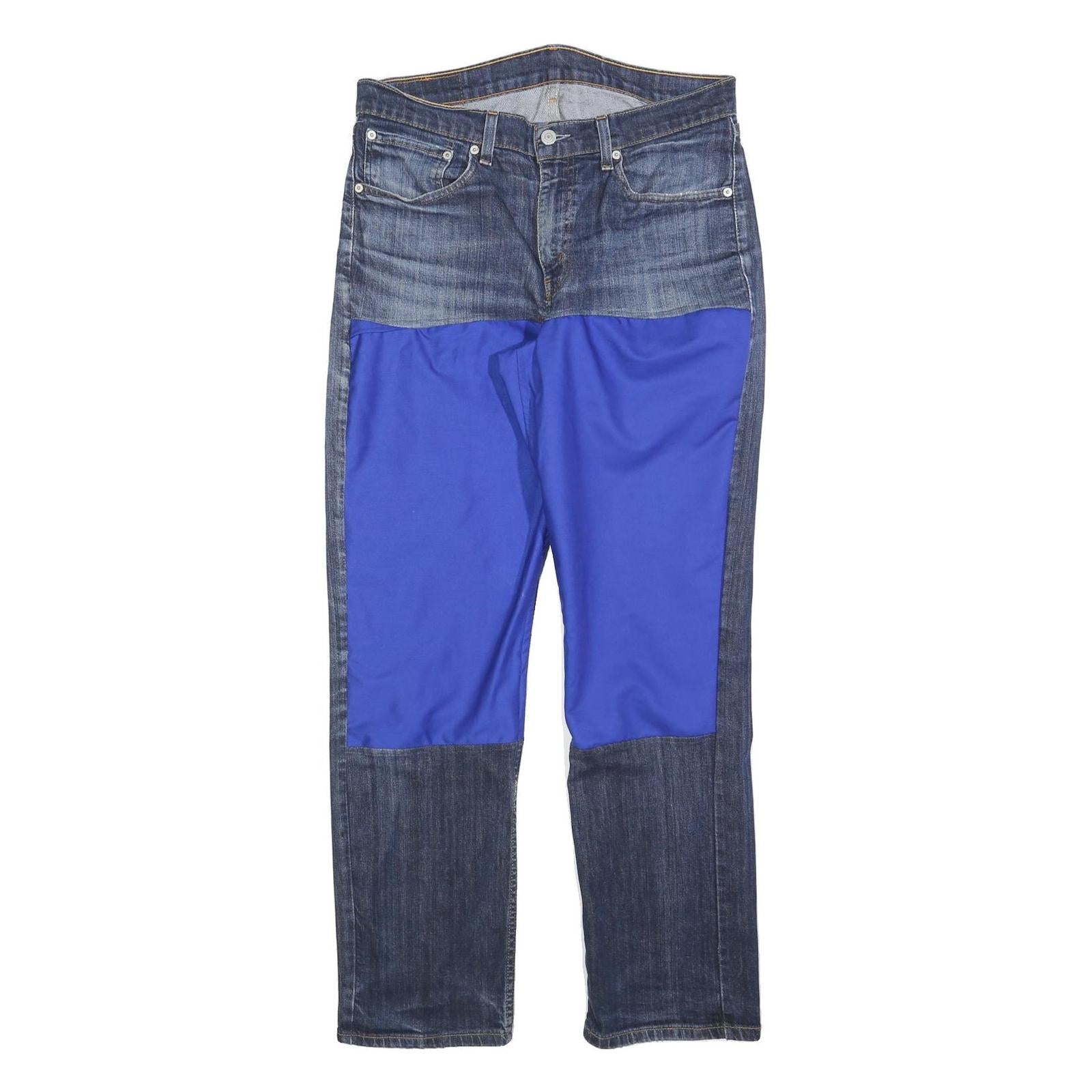 LEVI'S Mens Blue Regular Straight Denim Cotton Blend Medium W34 L32 Zip Closure Refurbished - N/A refurbished available on Cerqular