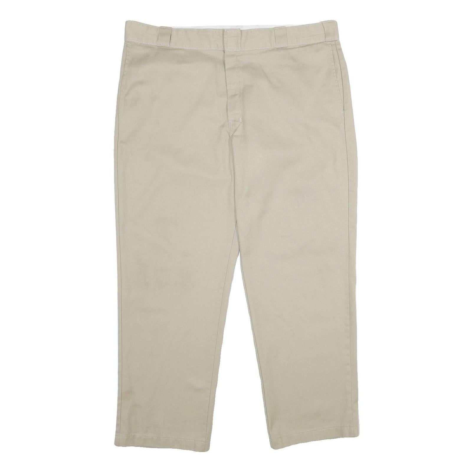 DICKIES Mens Classic Beige Workwear Trousers W40 L30 Zip Closure Casual Refurbished - N/A refurbished available on Cerqular