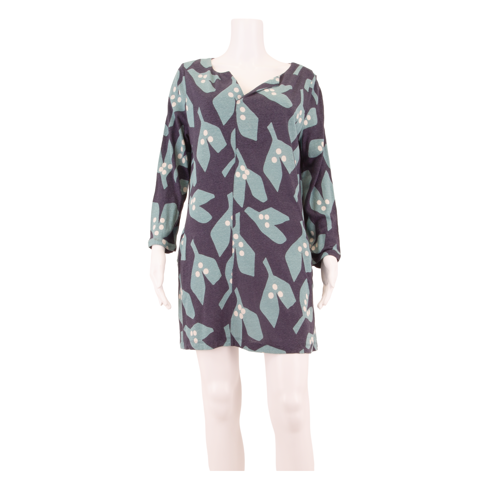 WHITE STUFF Womens Shift Dress Blue Crazy Pattern Knee Length UK 12 Refurbished - N/A refurbished available on Cerqular