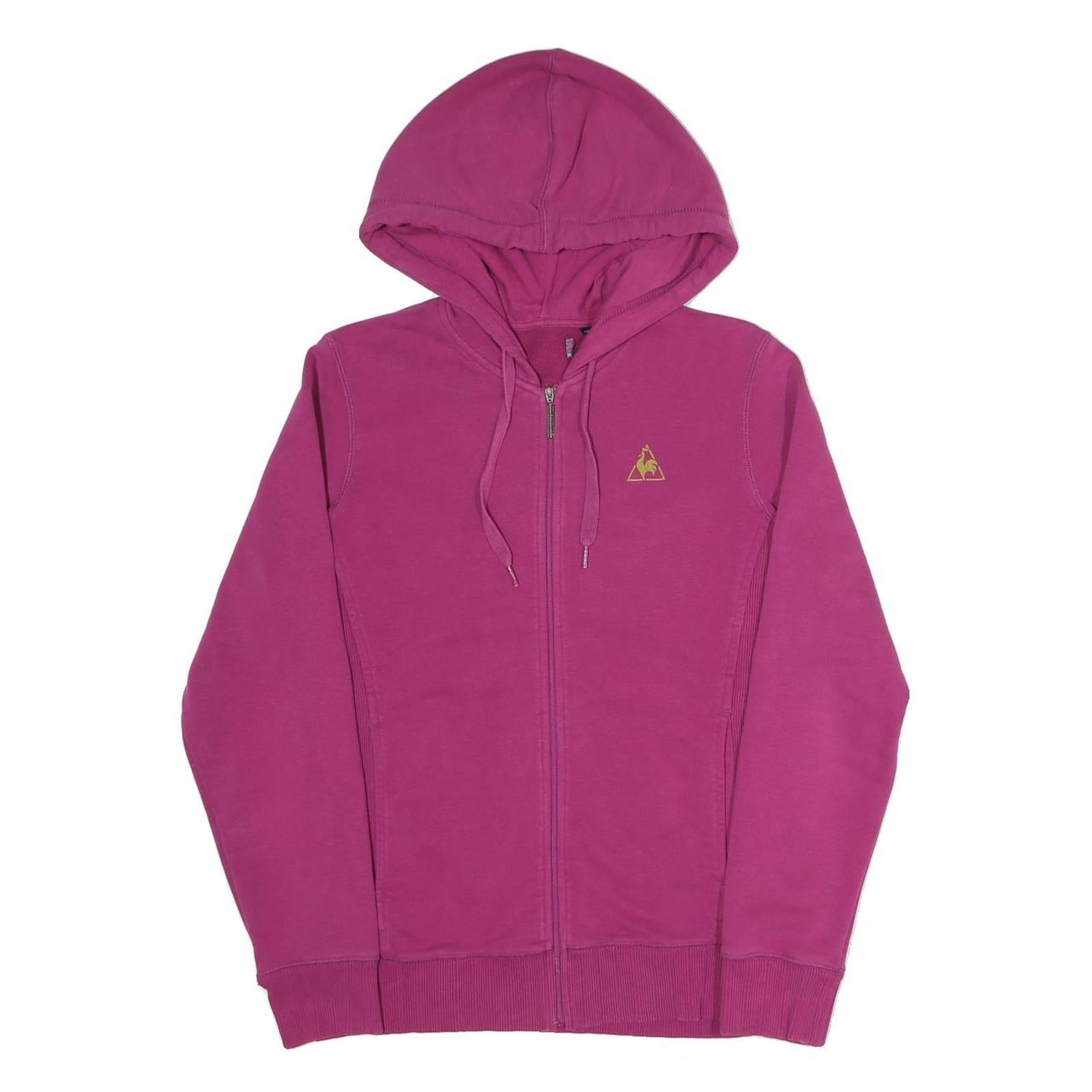 Womens Pink Zip Up Hoodie M Le Coq Logo Cotton Blend Casual Sweatshirt Refurbished - N/A refurbished available on Cerqular