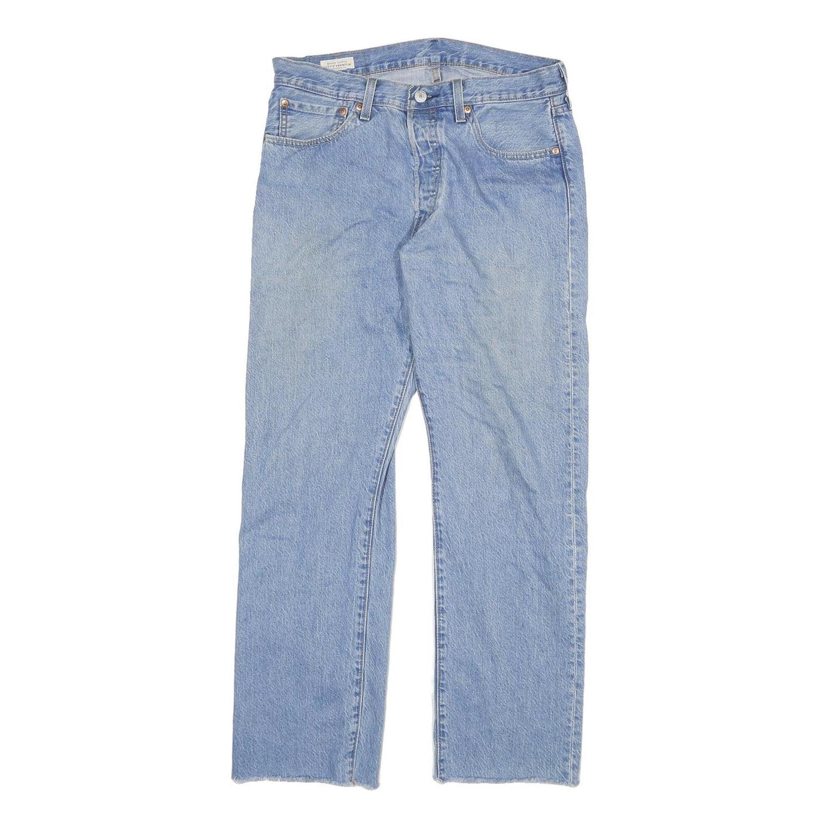 LEVI'S 501 BIG E Mens Jeans Blue Regular Straight Denim Light W32 L29 Classic Refurbished - N/A refurbished available on Cerqular