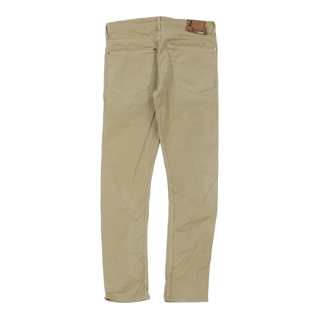 Umm Skinny Trousers - 32W 31L Beige Cotton Refurbished - Thrifted (note: this is a term often used to describe second- refurbished available on Cerqular