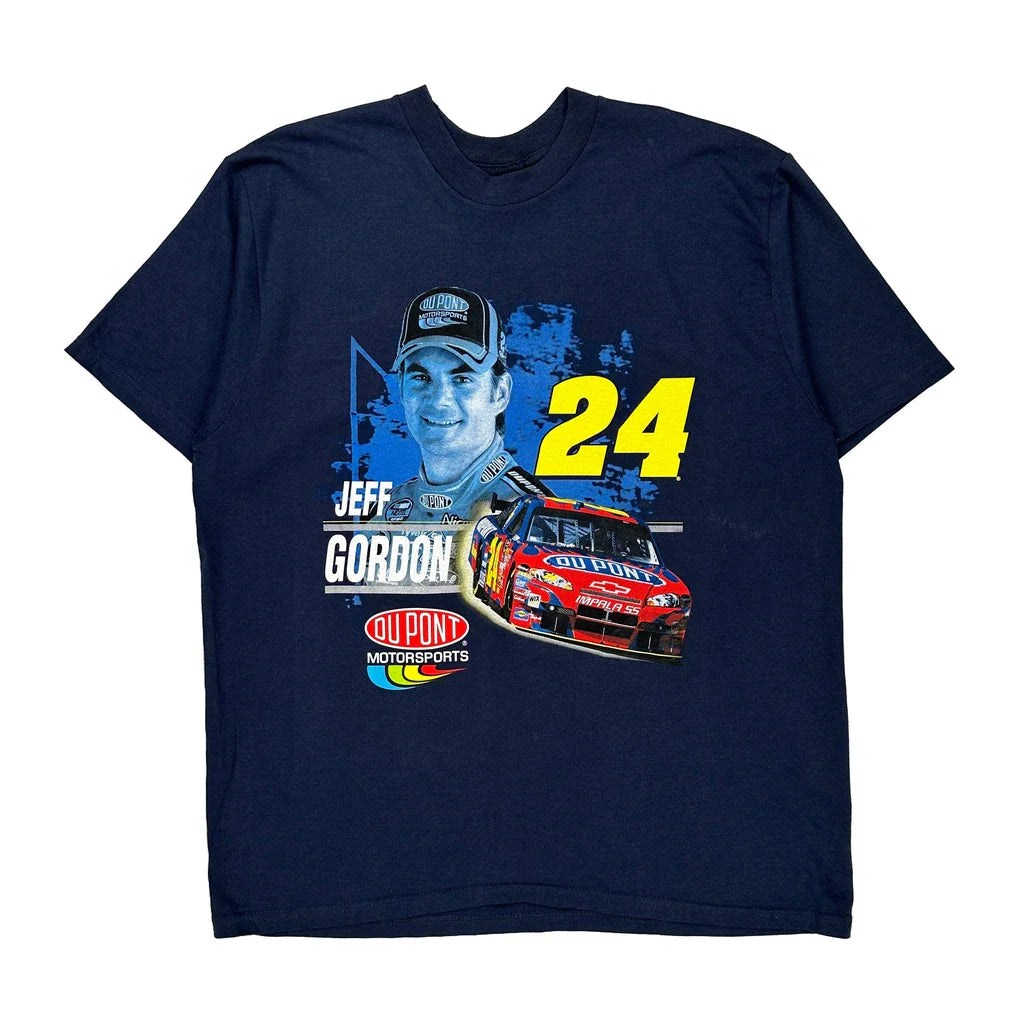 Jeff Gordon Winners Circle Nascar T-Shirt - XL Blue Cotton Refurbished - Thrifted (note: this is a term often used to describe second- refurbished available on Cerqular