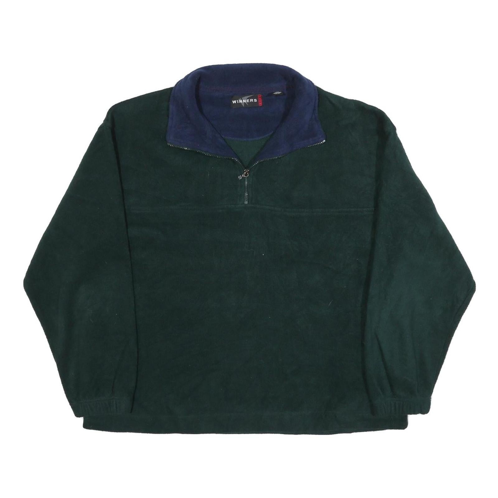 Buy WINNERS Mens Green & Navy Plain Jumper 1/4 Zip Polyester XL Casual Fleece Refurbished - $32.49 WINNERS Mens Green & Navy Plain Jumper 1/4 Zip Polyester XL Casual Fleece Refurbished - N/A refurbished available on Cerqular