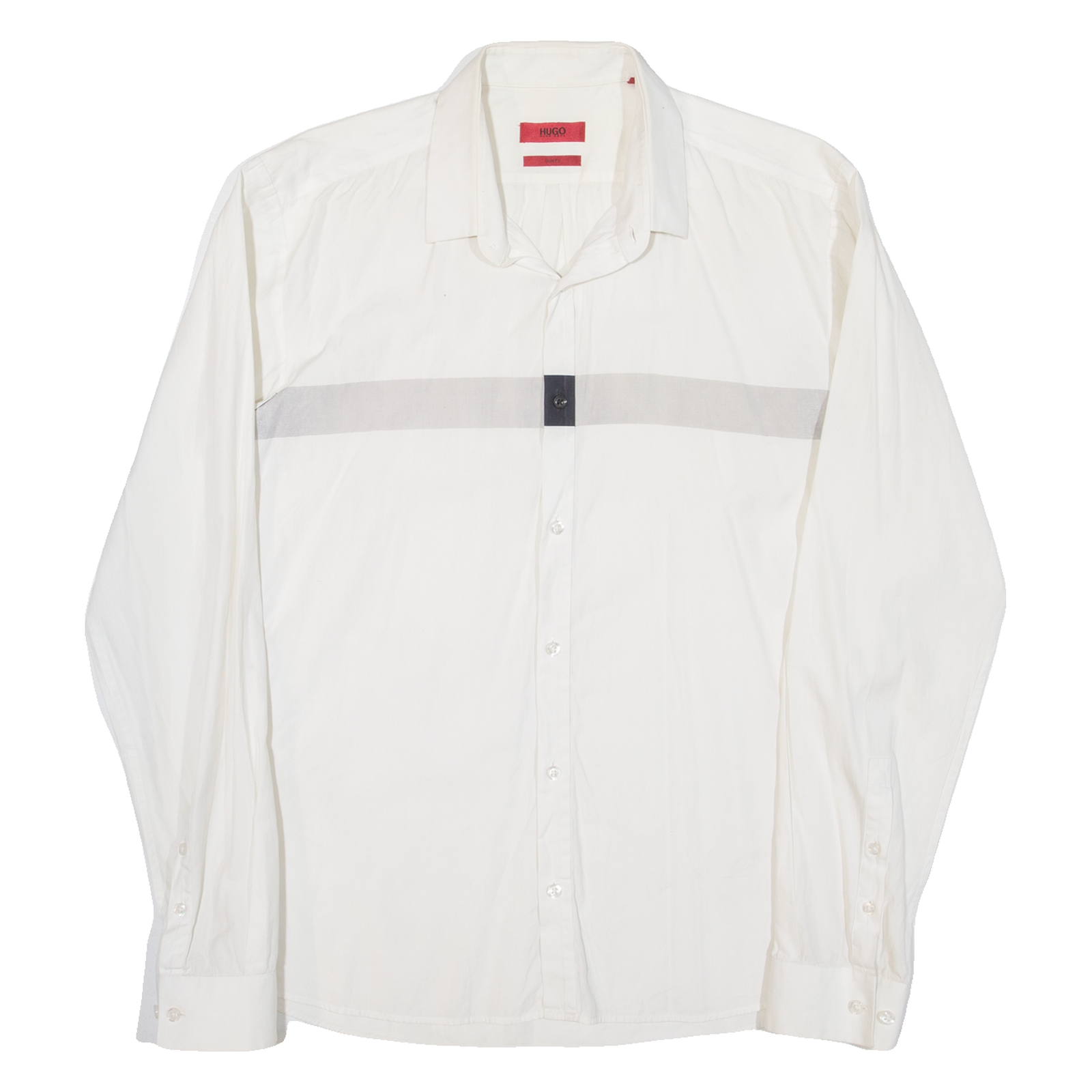 HUGO BOSS Slim Fit Mens Plain Shirt White Long Sleeve M Refurbished - N/A refurbished available on Cerqular