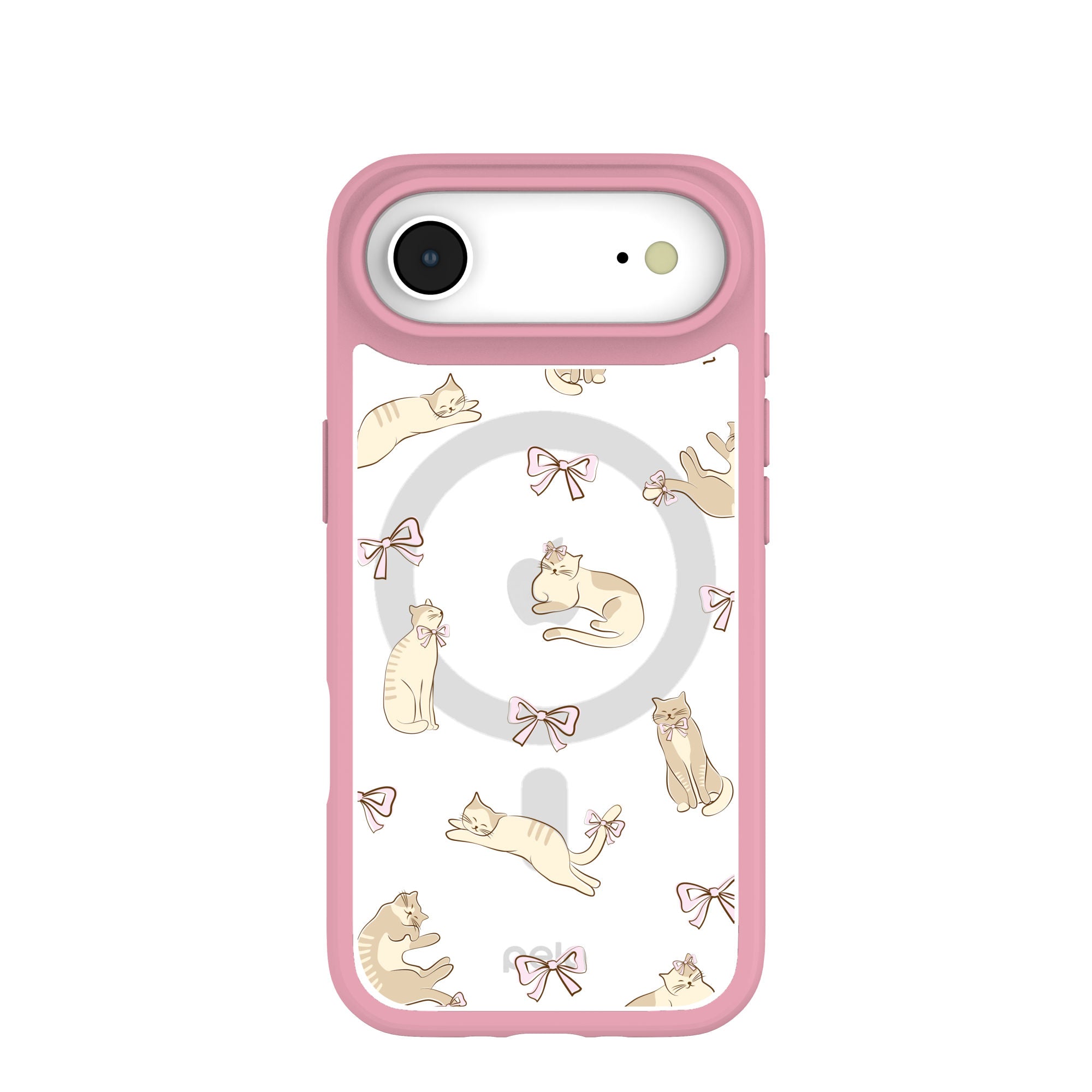 Clear Purrfection iPhone Air Case With Petal Pink Ridge (MagSafe included) Refurbished - Pela Case refurbished available on Cerqular
