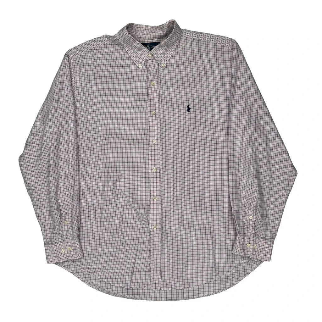 Buy Ralph Lauren Checked Shirt - Large Pink Cotton Refurbished - $40.19 Ralph Lauren Checked Shirt - Large Pink Cotton Refurbished - Thrifted (note: this is a term often used to describe second- refurbished available on Cerqular