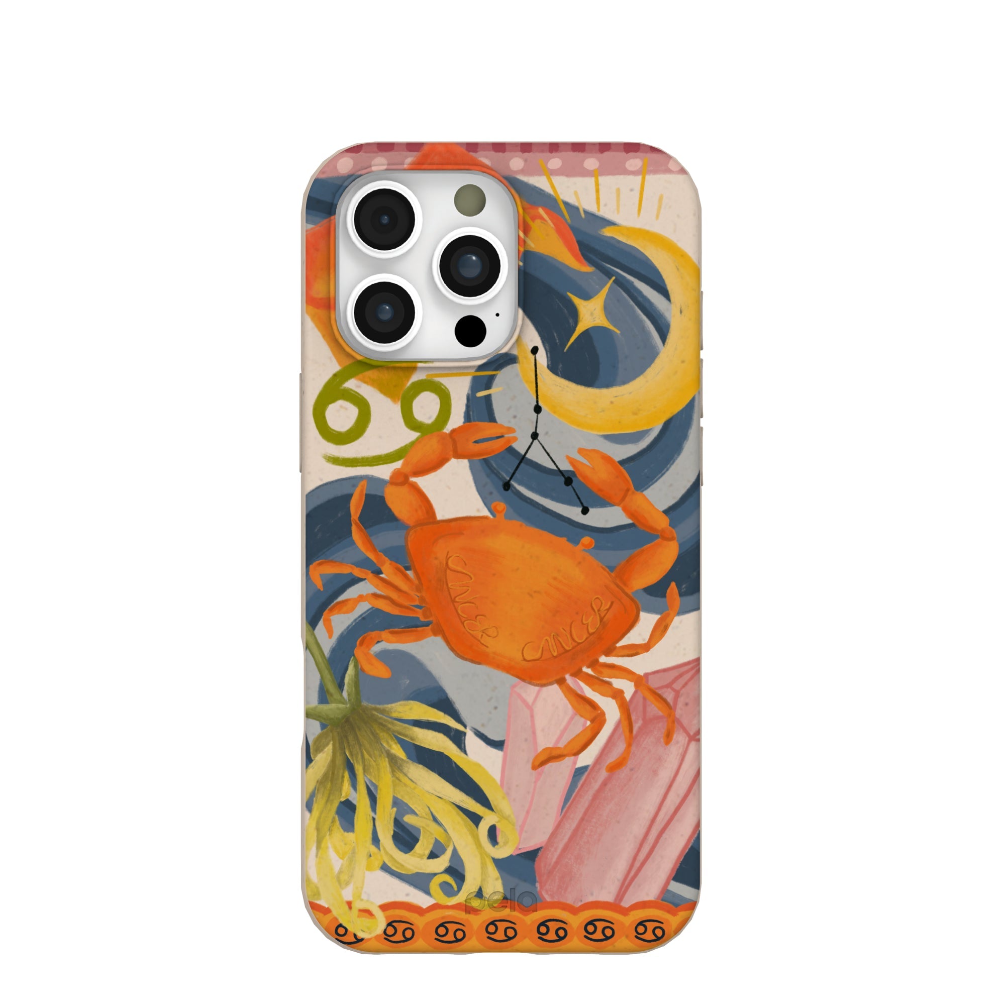 Seashell Cancer Crab iPhone 16 Pro Max Case Refurbished - Pela Case refurbished available on Cerqular