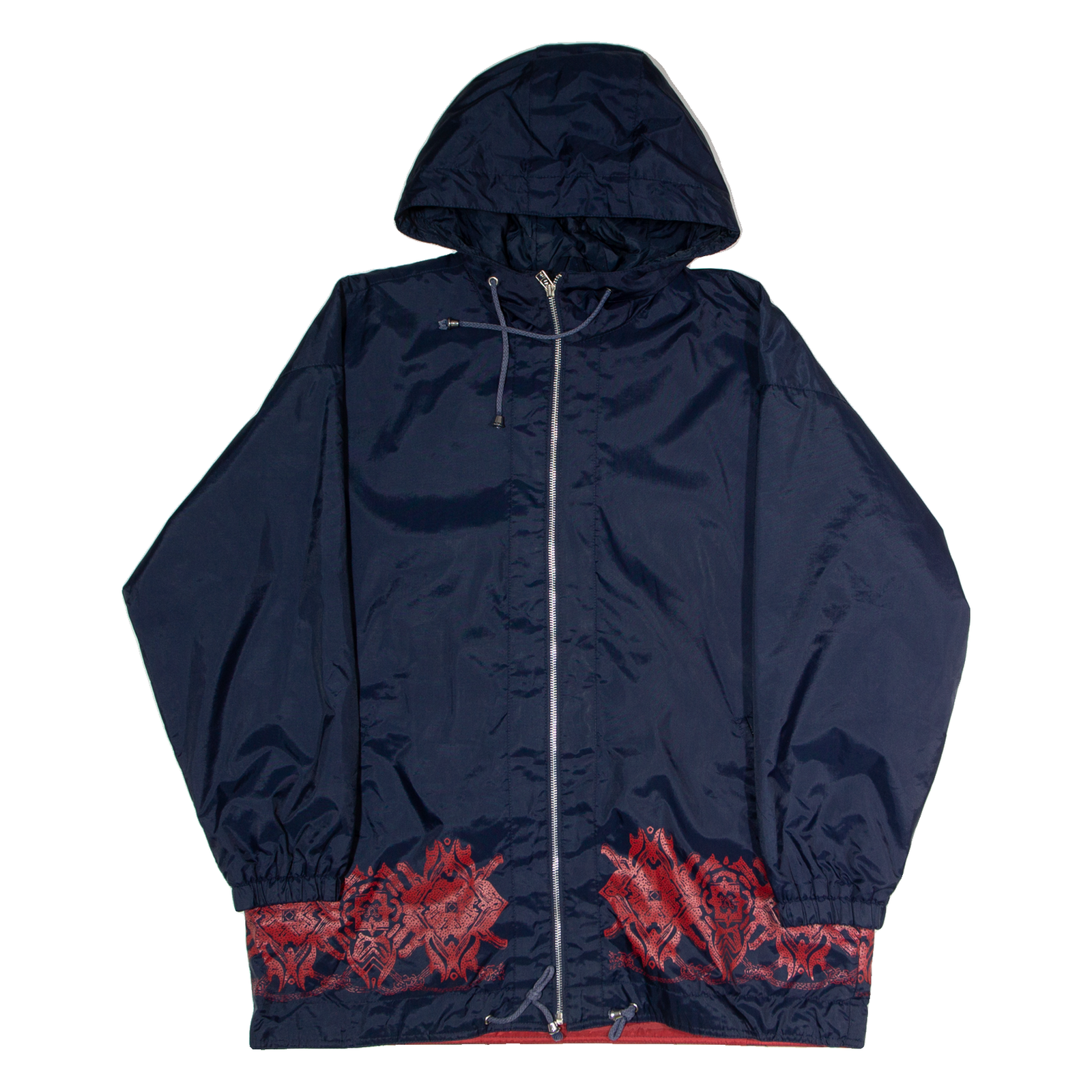 MERYLL Mens Coat Blue Hooded Crazy Pattern L Refurbished - N/A refurbished available on Cerqular