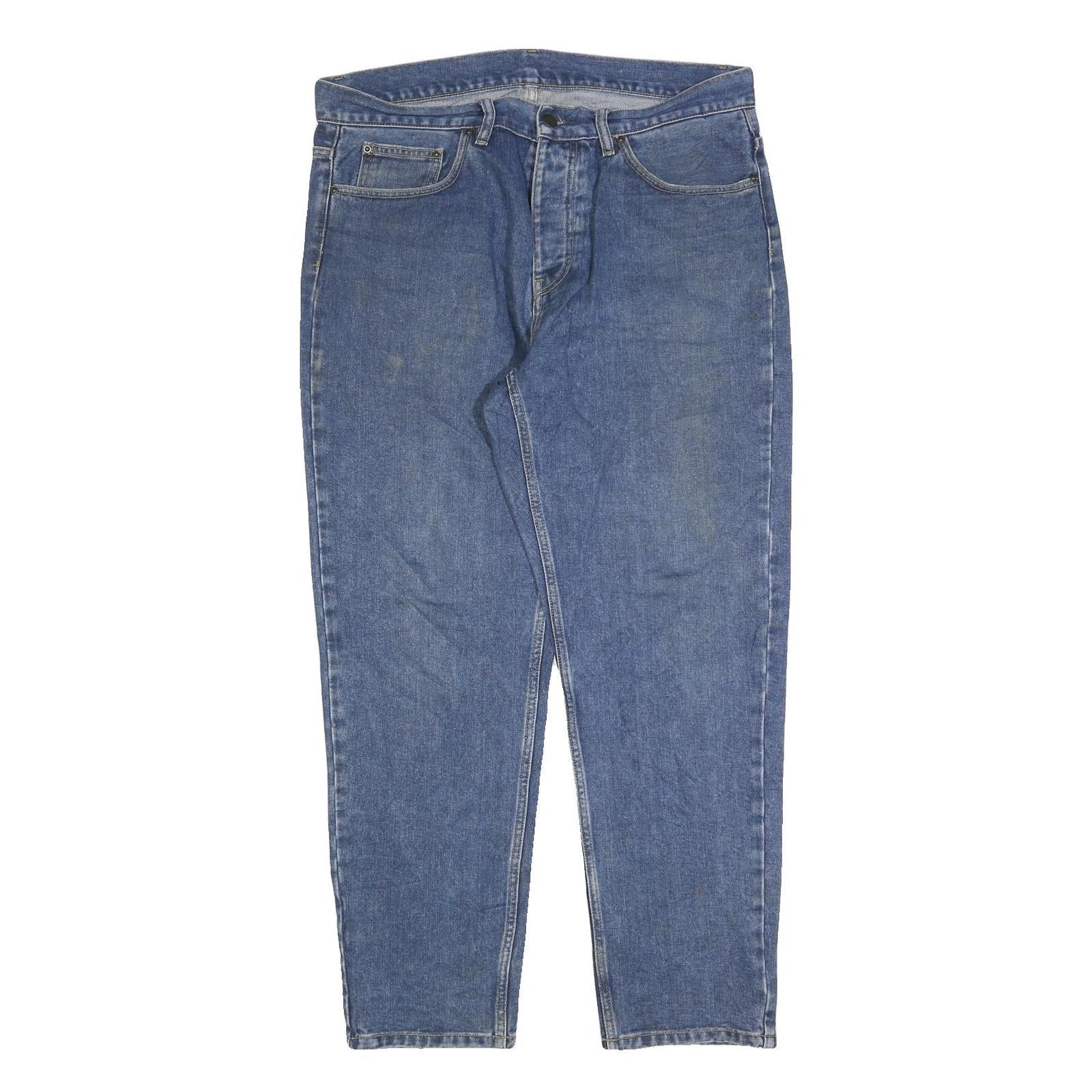 CARHARTT Mens Blue Regular Fit Straight Denim Jeans W34 L30 Workwear Zip Closure Refurbished - N/A refurbished available on Cerqular
