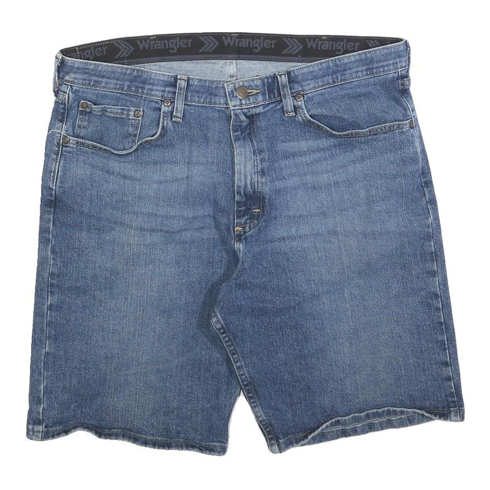 WRANGLER Mens Shorts Blue Denim Casual XL W38 Summer Wear Refurbished - N/A refurbished available on Cerqular