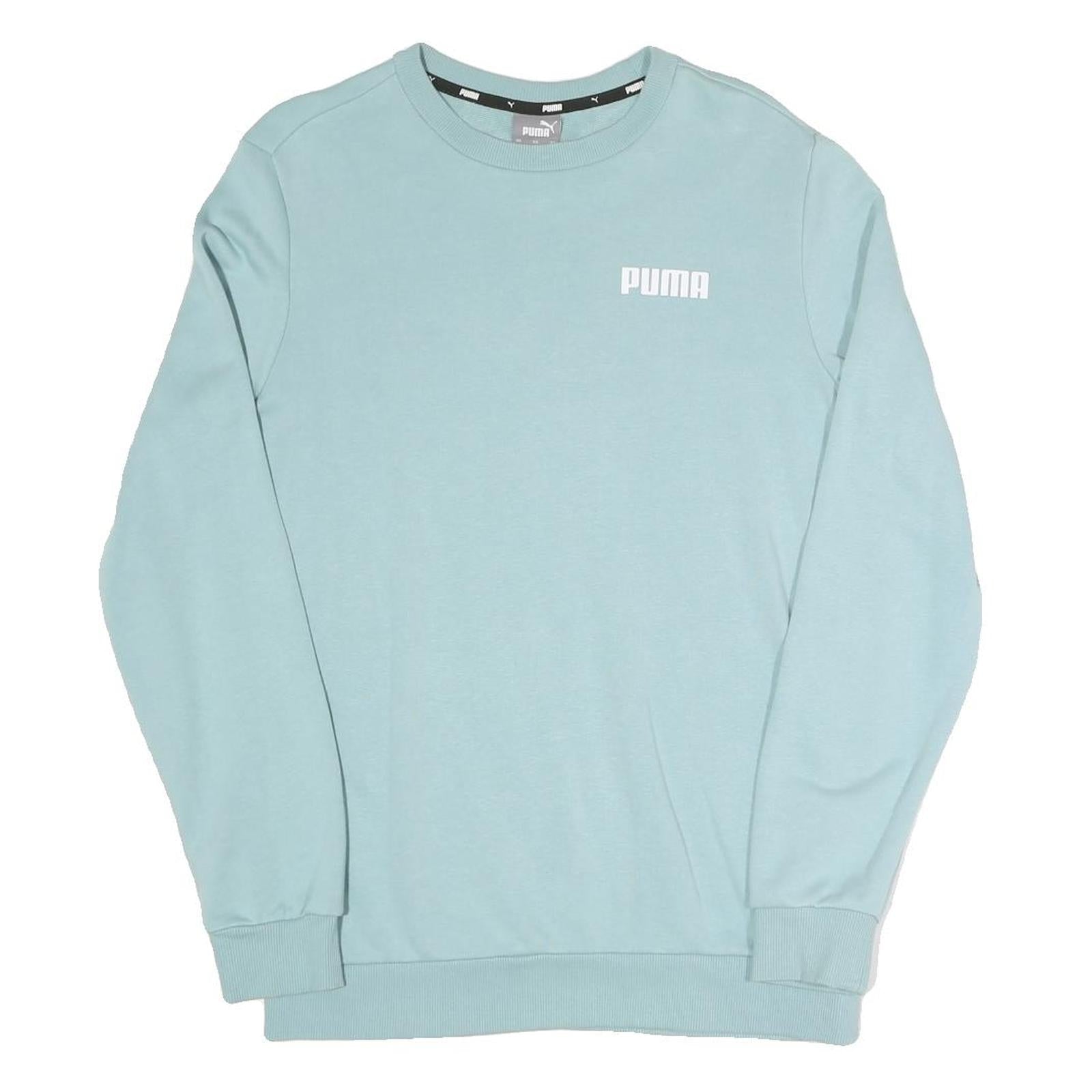 PUMA Mens Blue Crew Neck S Cotton Blend Sweatshirt Pullover Casual Wear Refurbished - N/A refurbished available on Cerqular