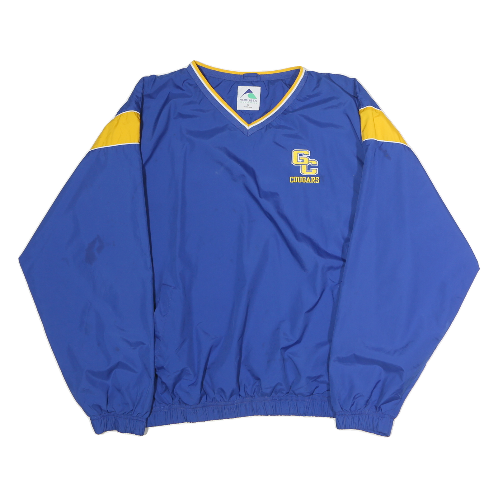AUGUSTA Mens Blue & Yellow Cougars V-Neck XL Pullover Sweatshirt Lightweight Refurbished - N/A refurbished available on Cerqular