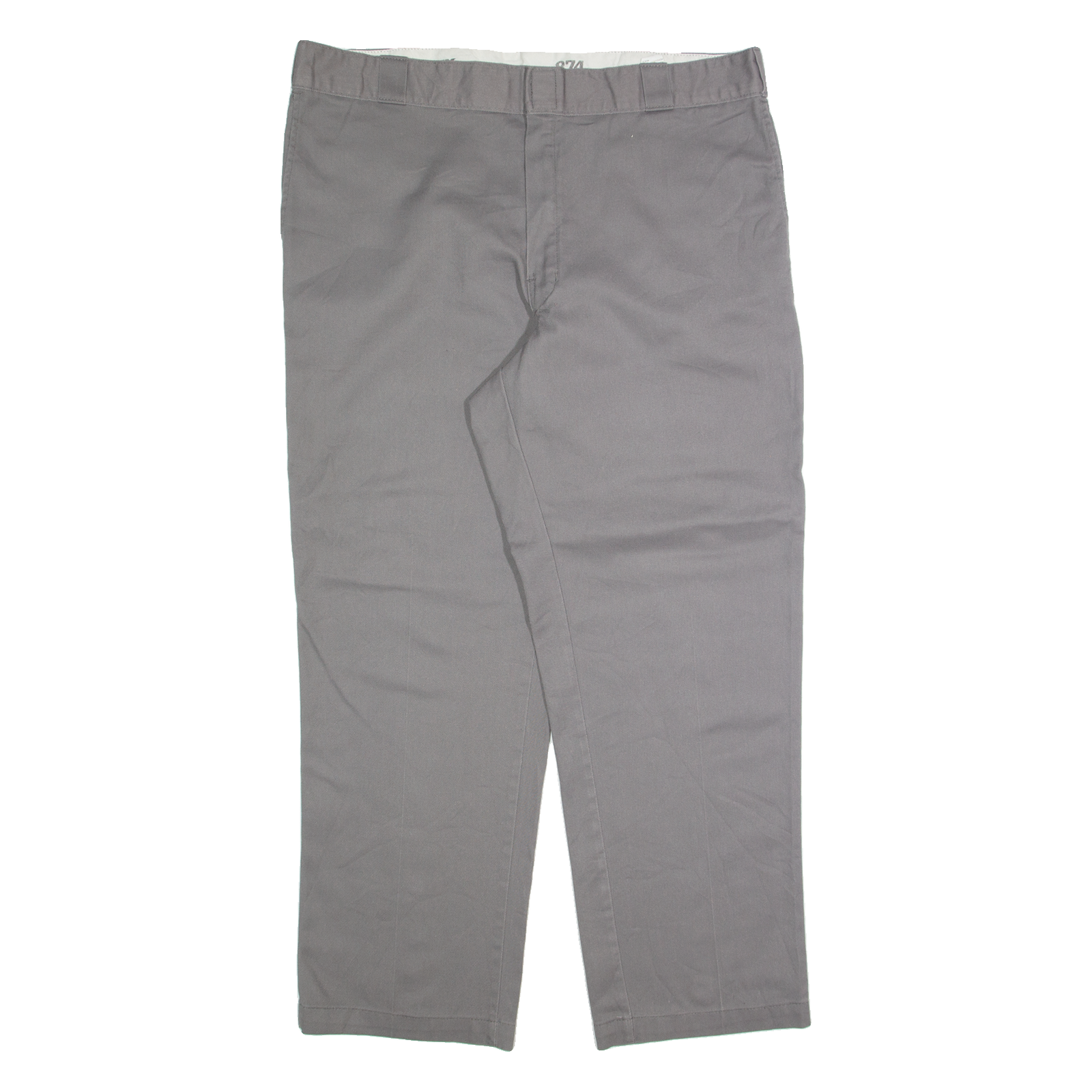 DICKIES Chino Mens Trousers Grey Regular Straight W40 L30 Refurbished - N/A refurbished available on Cerqular